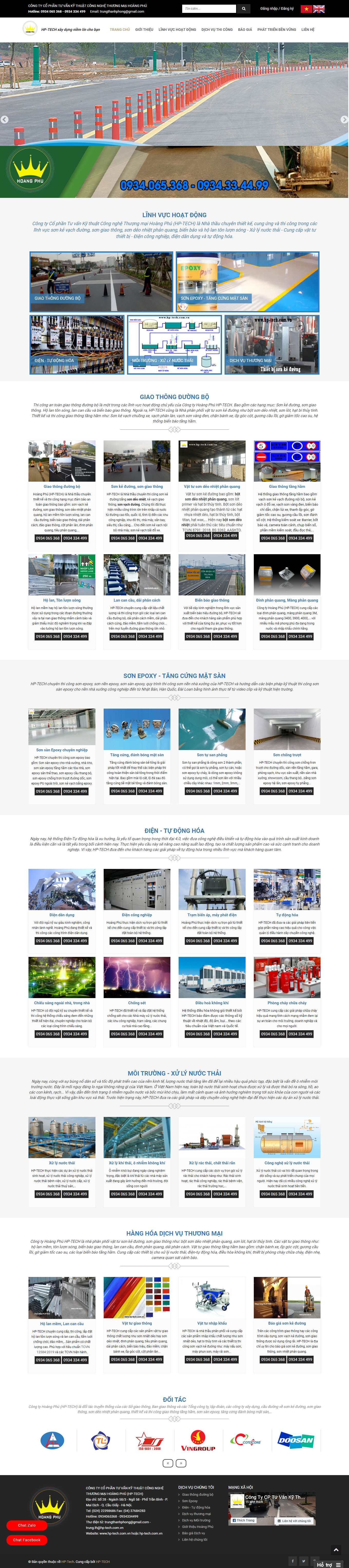 Thiết kế Website web biển báo giao thông - wwwhp-techcomvn