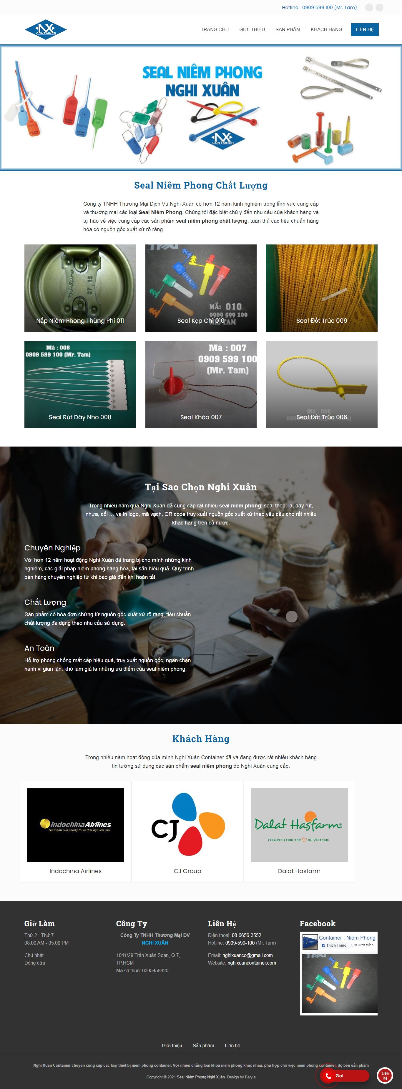 [cpplastic] Thiết kế Website web bán seal niêm phong - nghixuancontainercom
