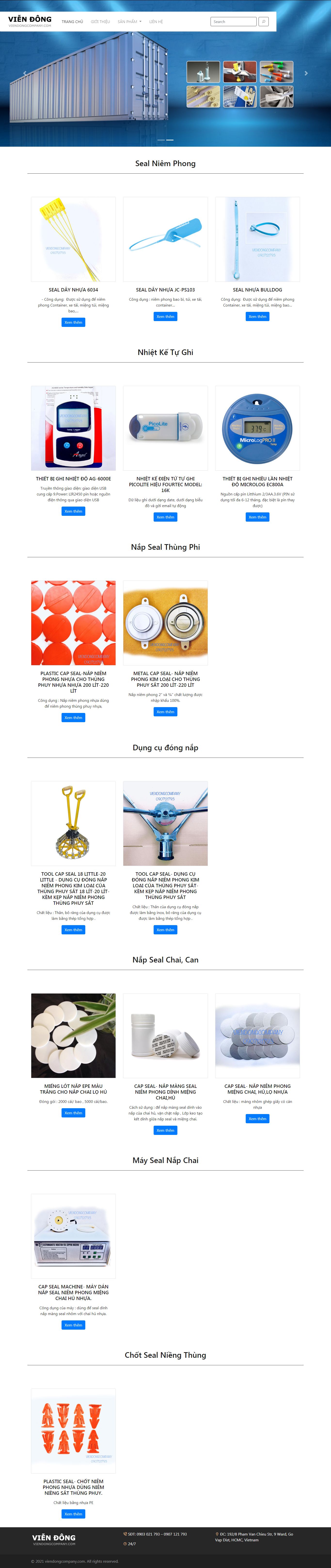 [cpplastic] Thiết kế Website web bán seal niêm phong - viendongcompanycom