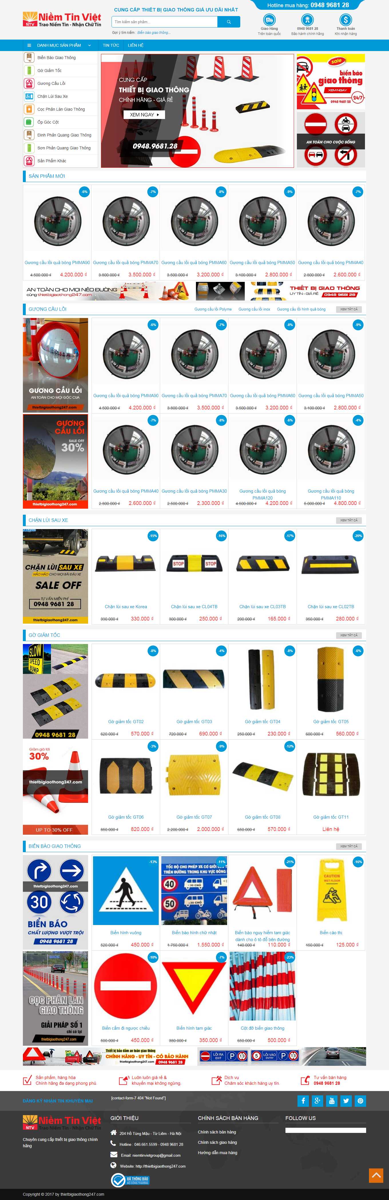 Thiết kế Website web đèn giao thông - thietbigiaothong247com
