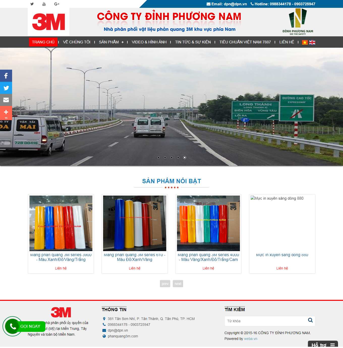 Thiết kế Website web đèn giao thông - vatlieuphanquangvn