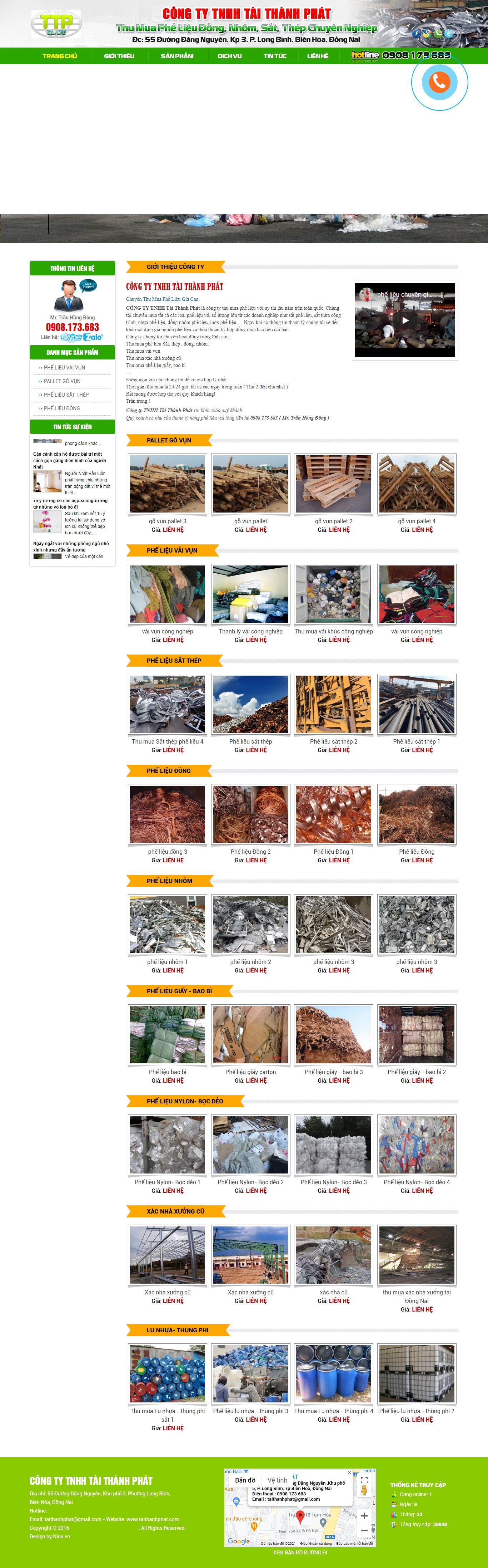 Thiết kế Website web bán ve trai - taithanhphatcom