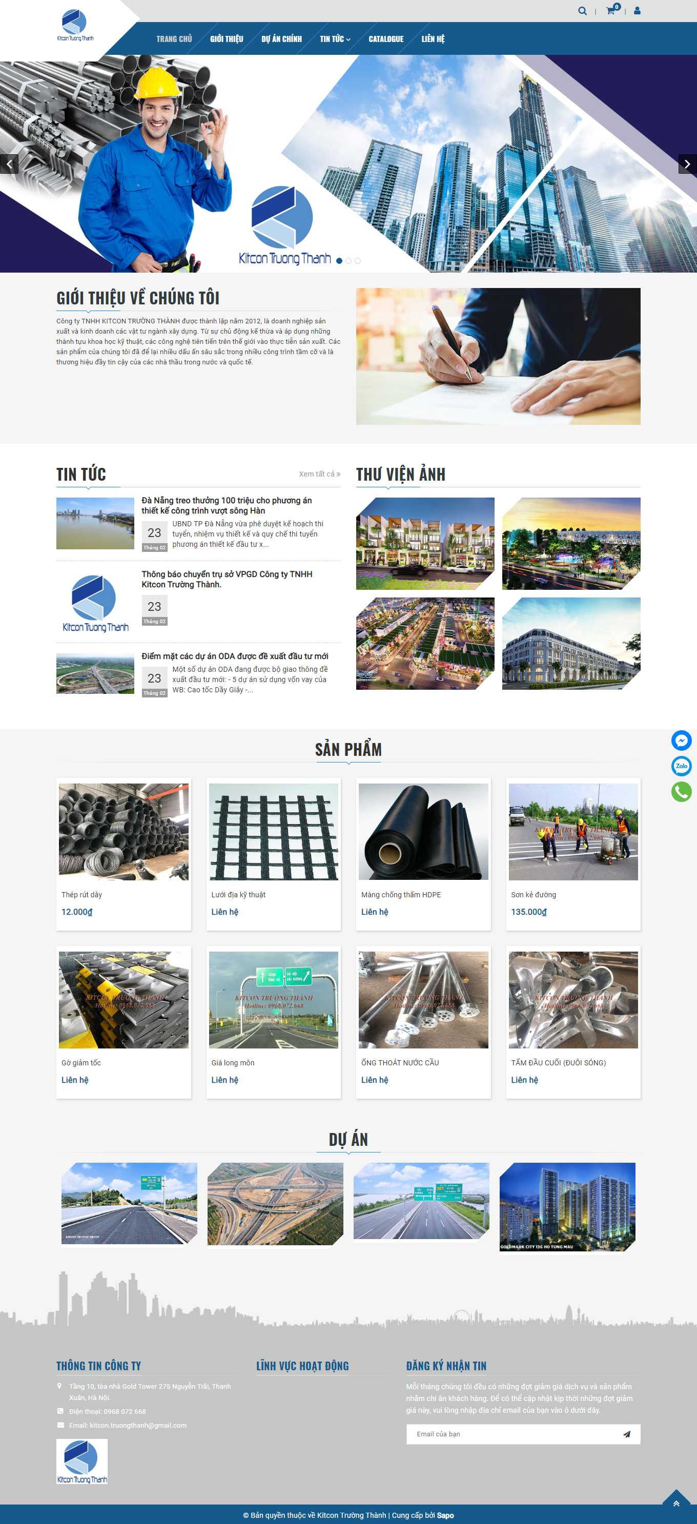 Thiết kế Website web vật tư giao thông - kitconvn