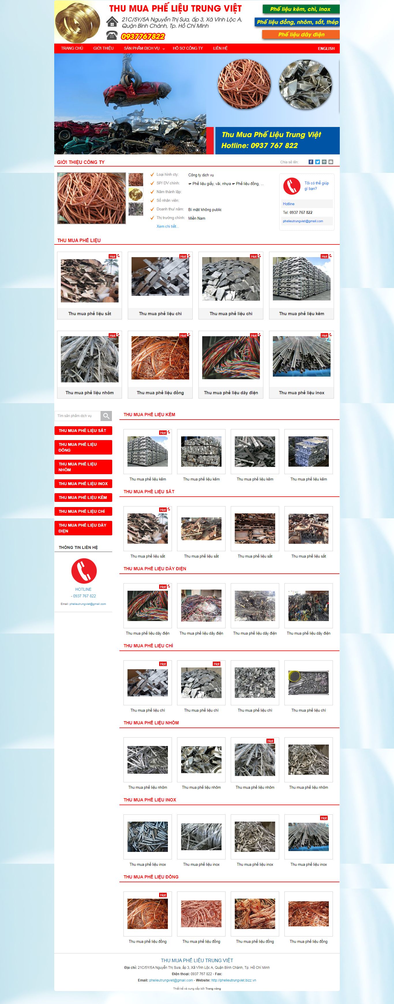 Thiết kế Website web bán ve trai - phelieutrungvietnet