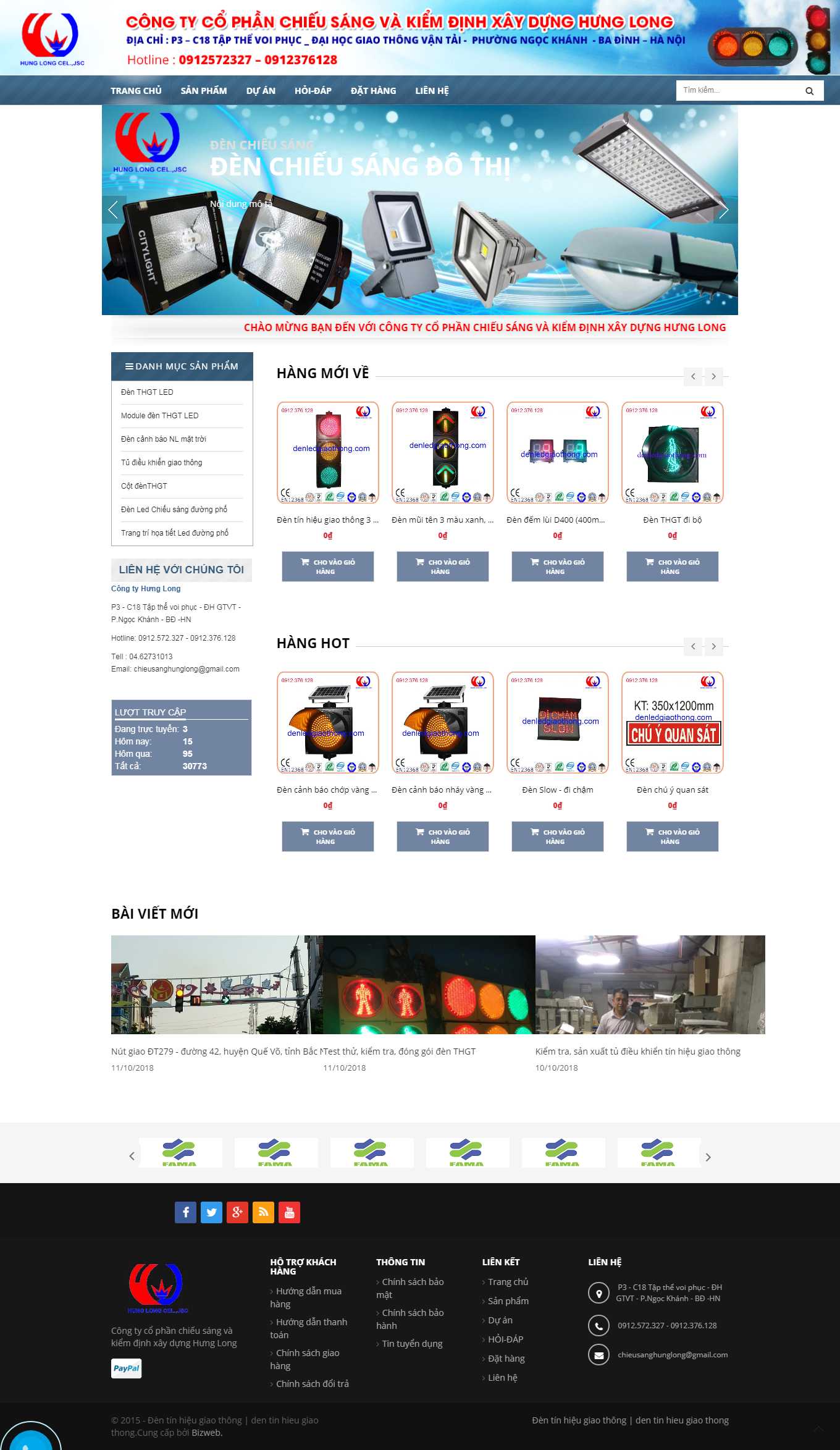 Thiết kế Website web đèn tín hiệu - denledgiaothongcom