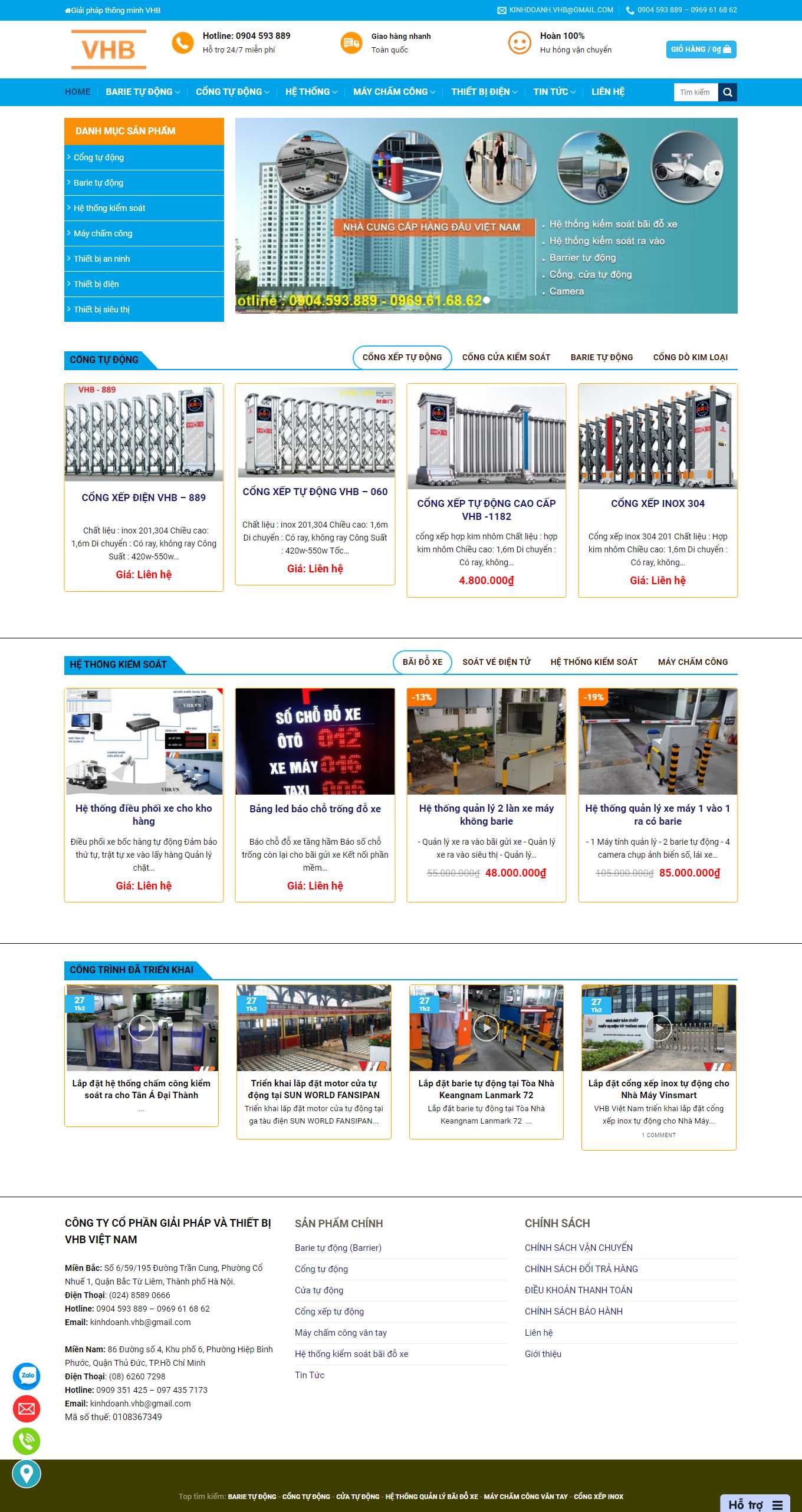 Thiết kế Website web đèn tín hiệu - vhbvn