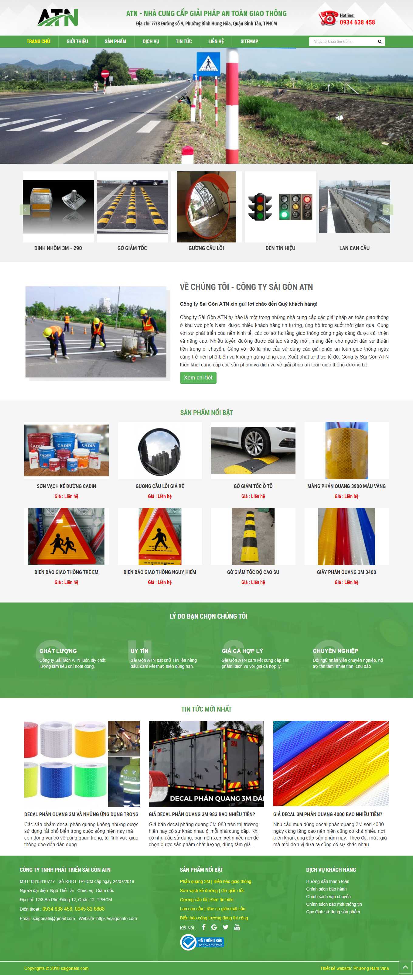 Thiết kế Website web đèn tín hiệu - saigonatncom