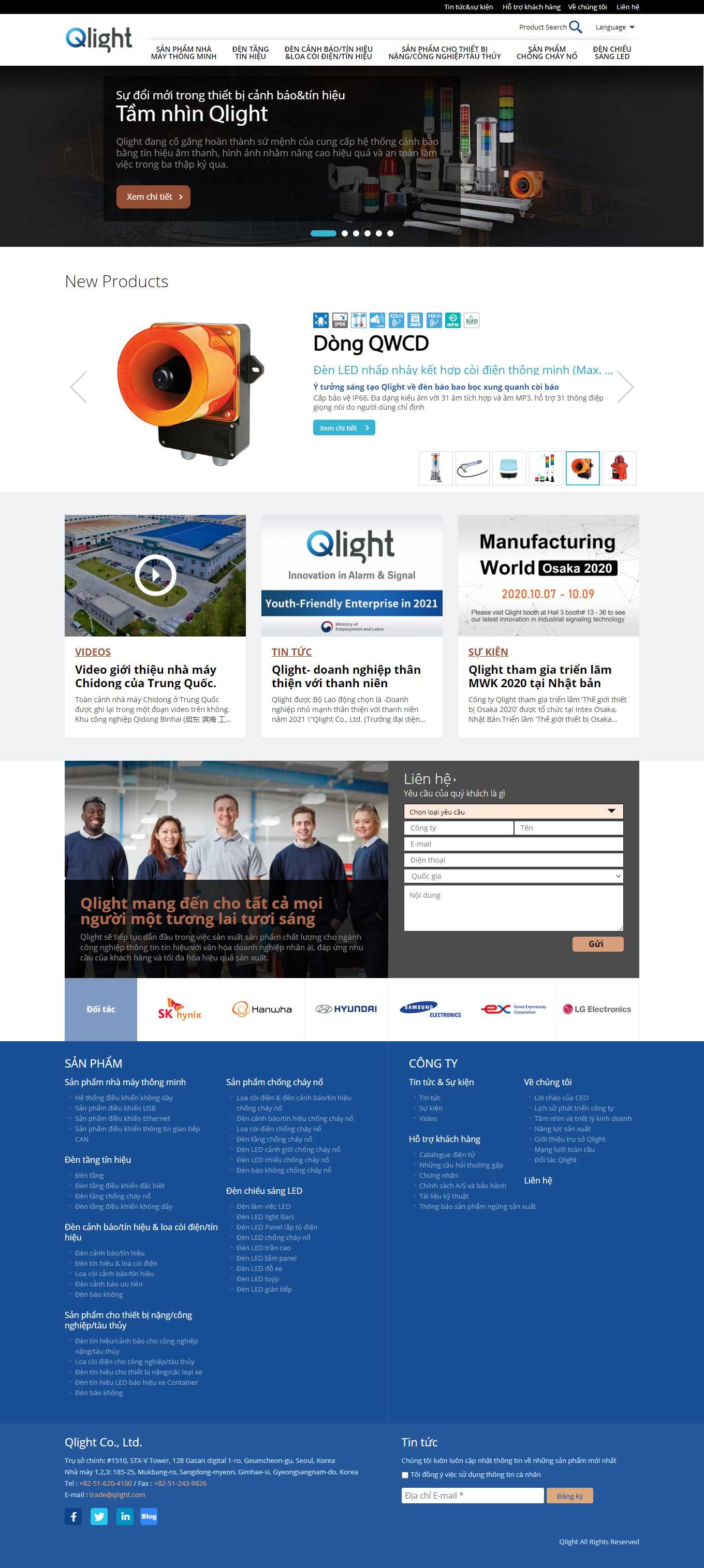 Thiết kế Website web đèn tín hiệu - wwwqlightcom