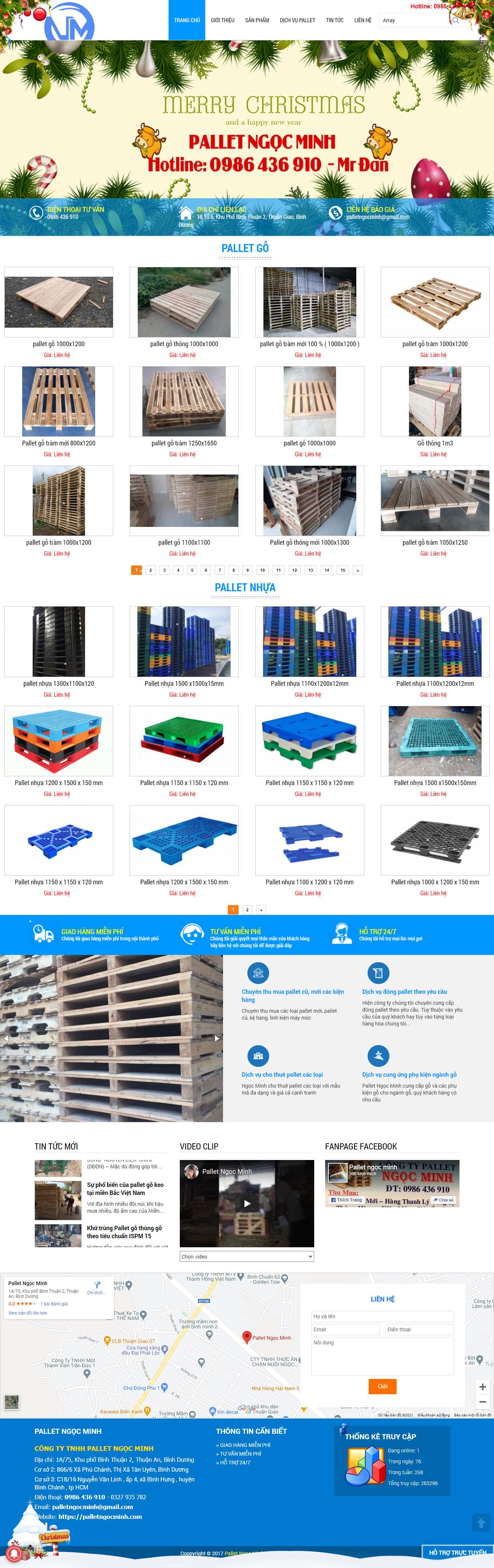 Thiết kế Website web cho thuê Pallet - palletngocminhcom