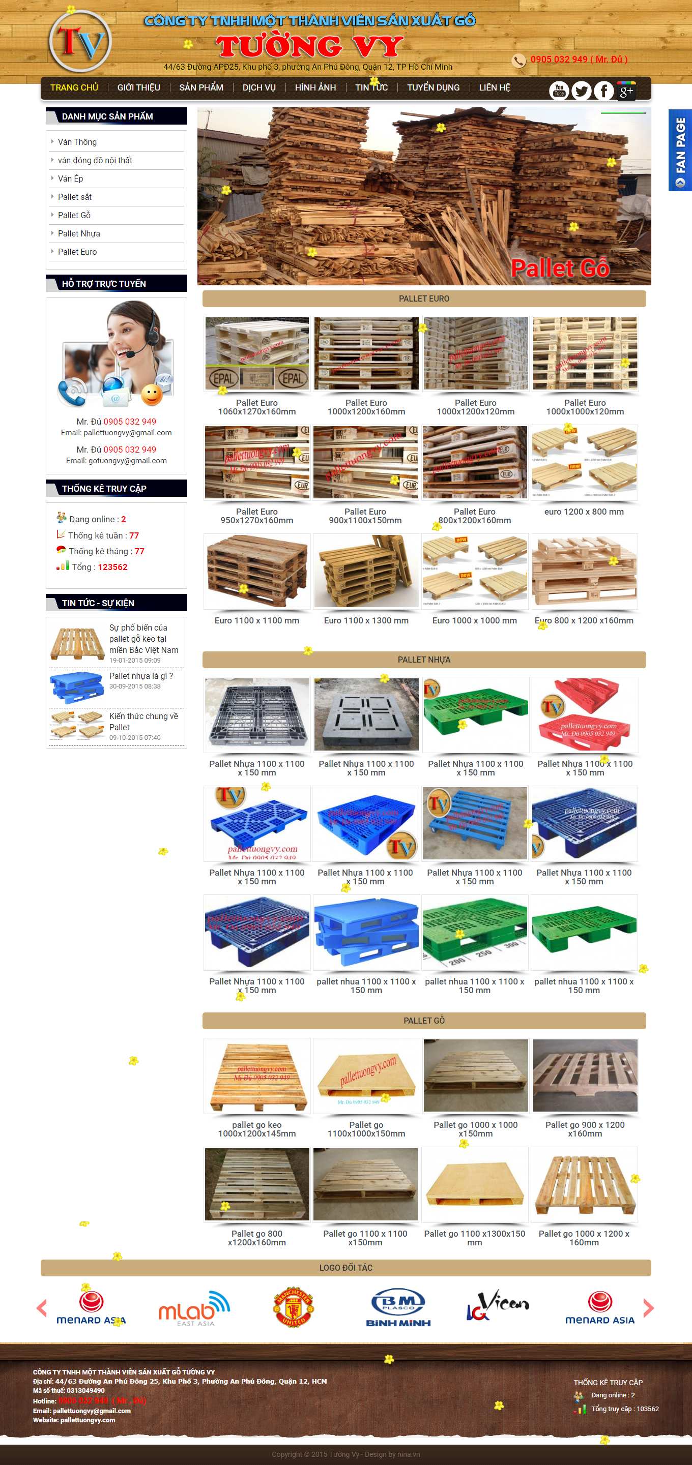 Thiết kế Website web bán Pallet nhựa - pallettuongvycom