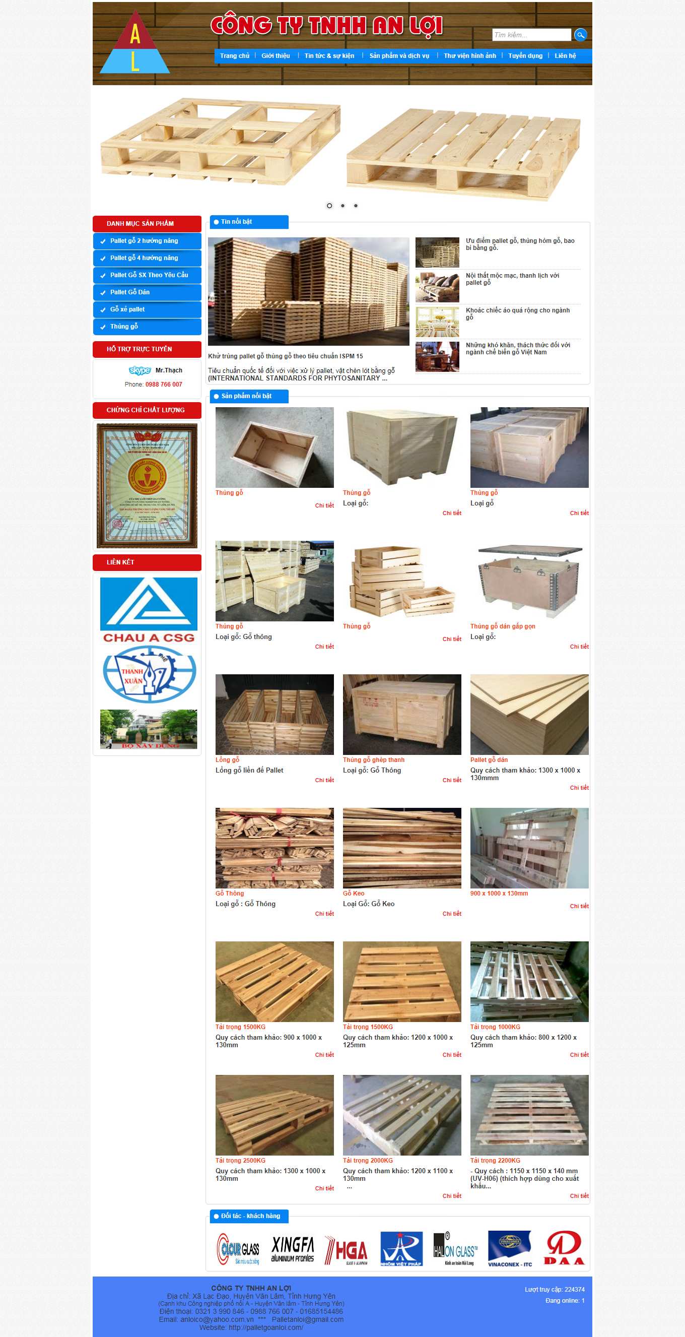 Thiết kế Website web bán Pallet nhựa - palletgoanloicom