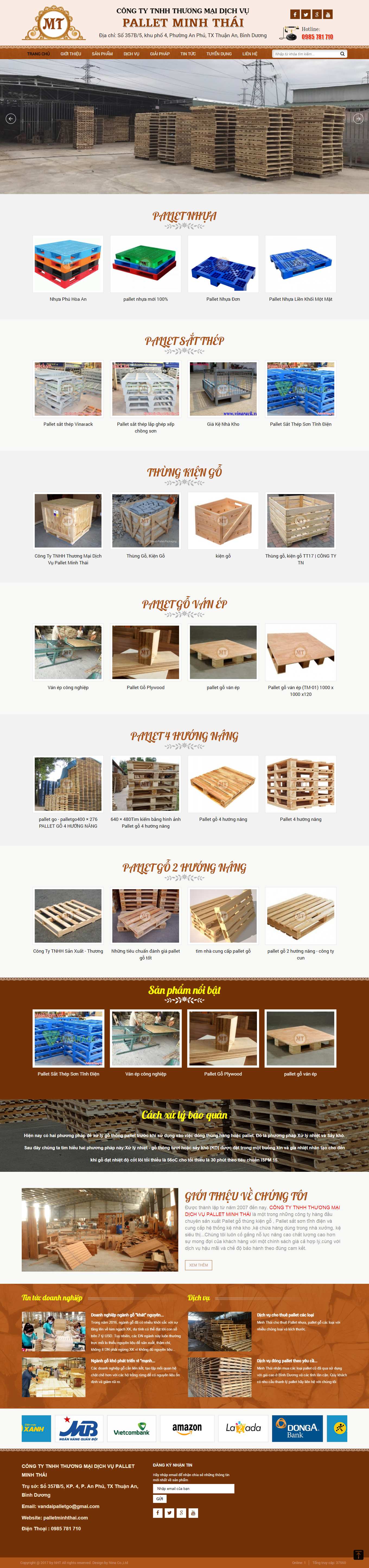 Thiết kế Website web bán Pallet nhựa - palletminhthaicom
