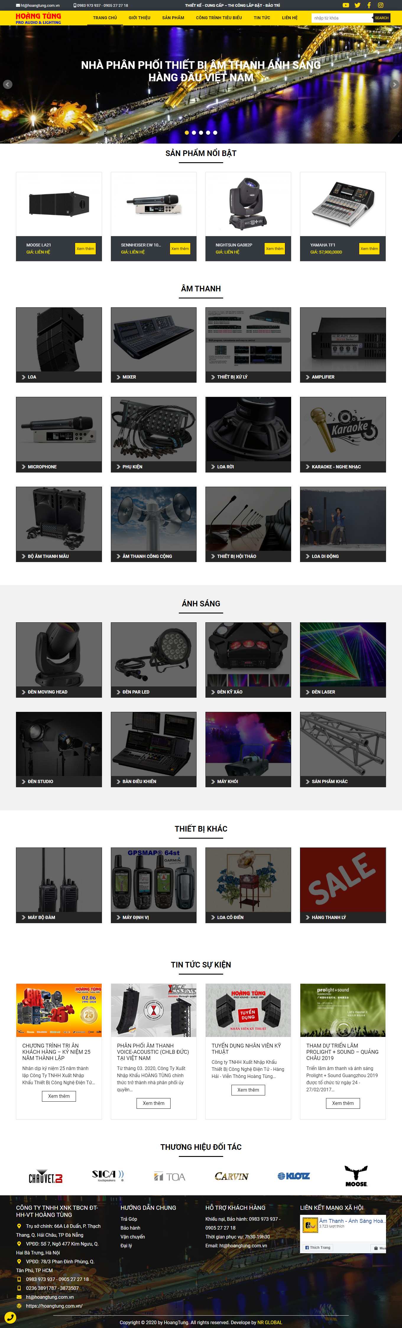 Thiết kế Website web đèn sân khấu - hoangtungcomvn