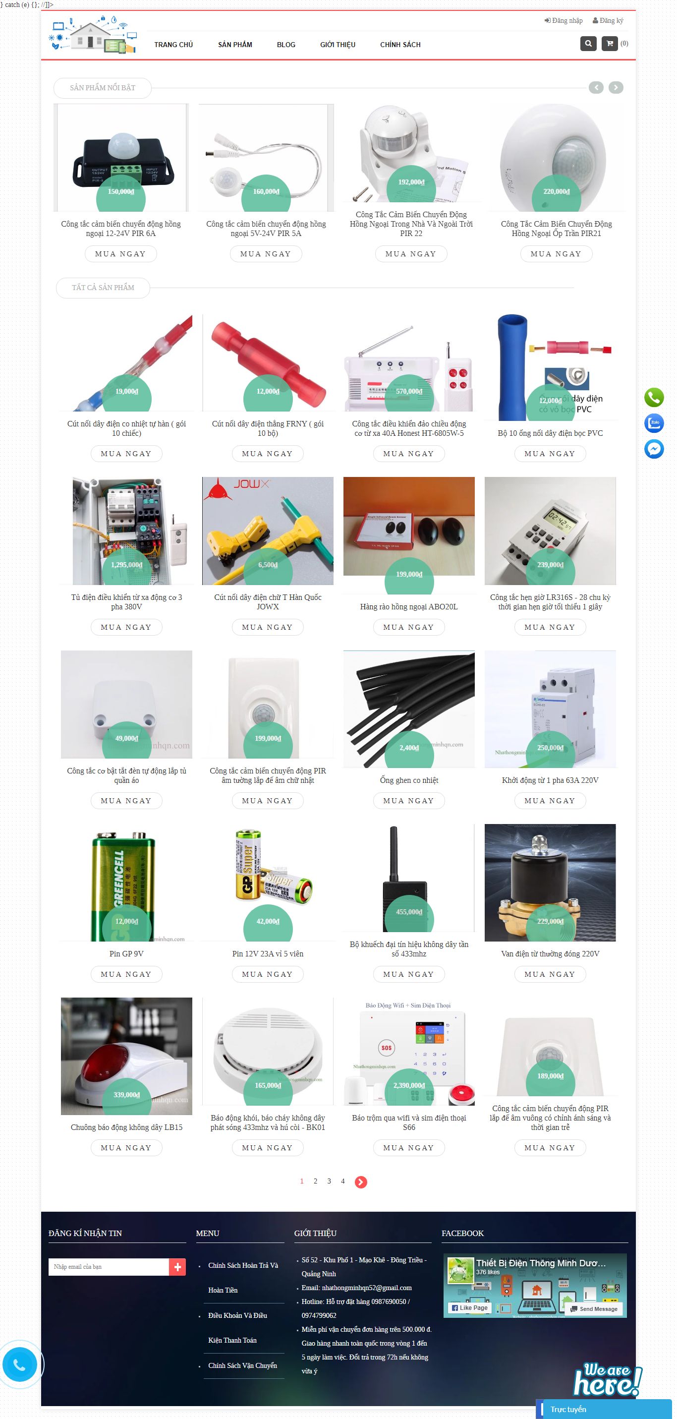 Thiết kế Website web thiết bị chống trộm - nhathongminhqncom