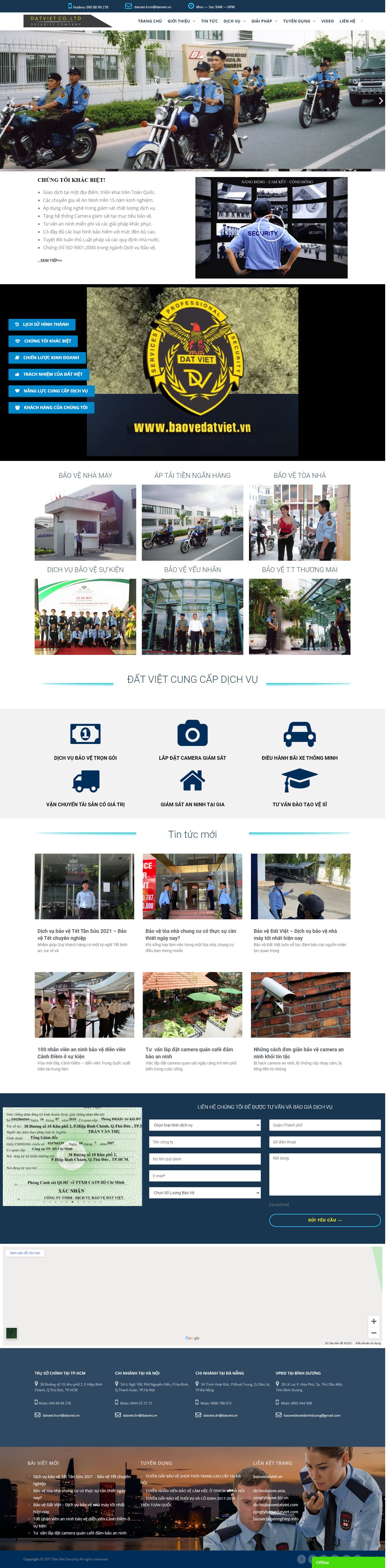 Thiết kế Website web thiết bị chống trộm - datvietvn