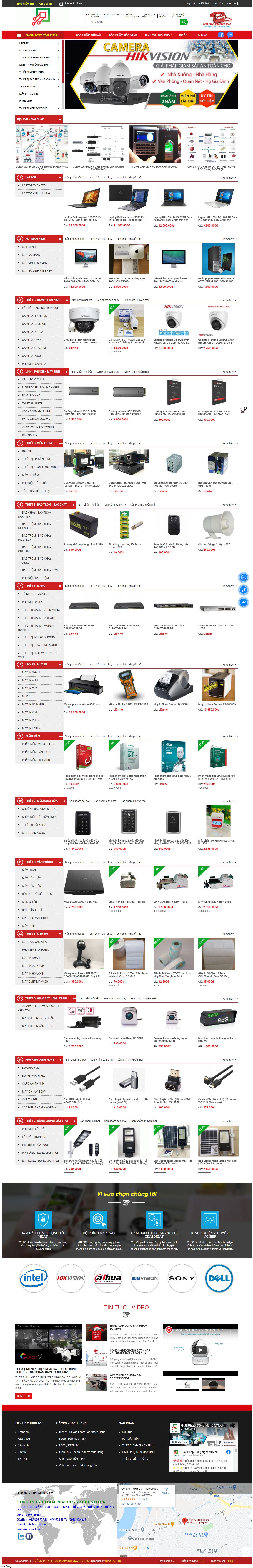 Thiết kế Website web thiết bị chống trộm - viteckvn