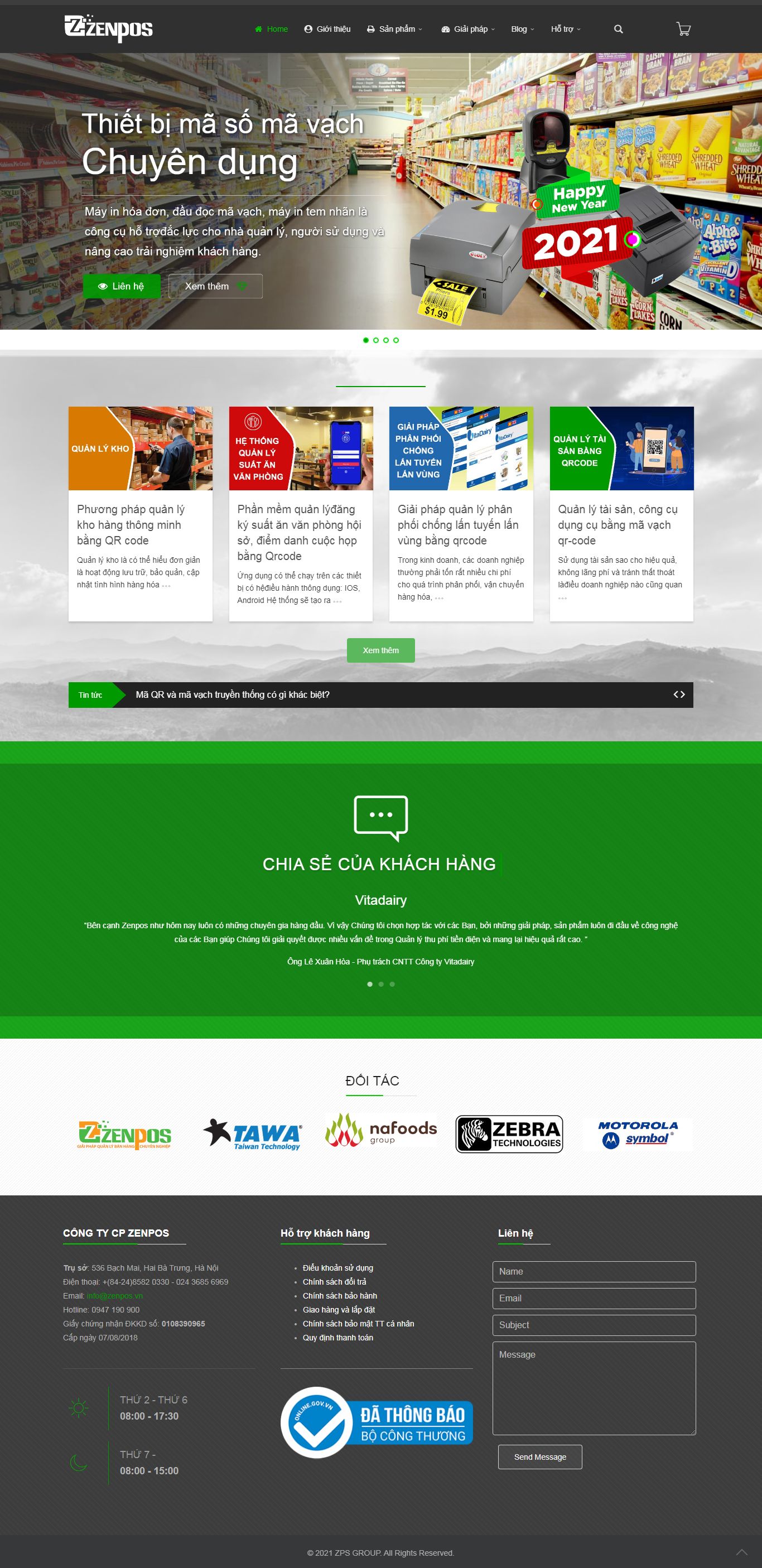 Thiết kế Website web thiết bị an ninh - zpsvn