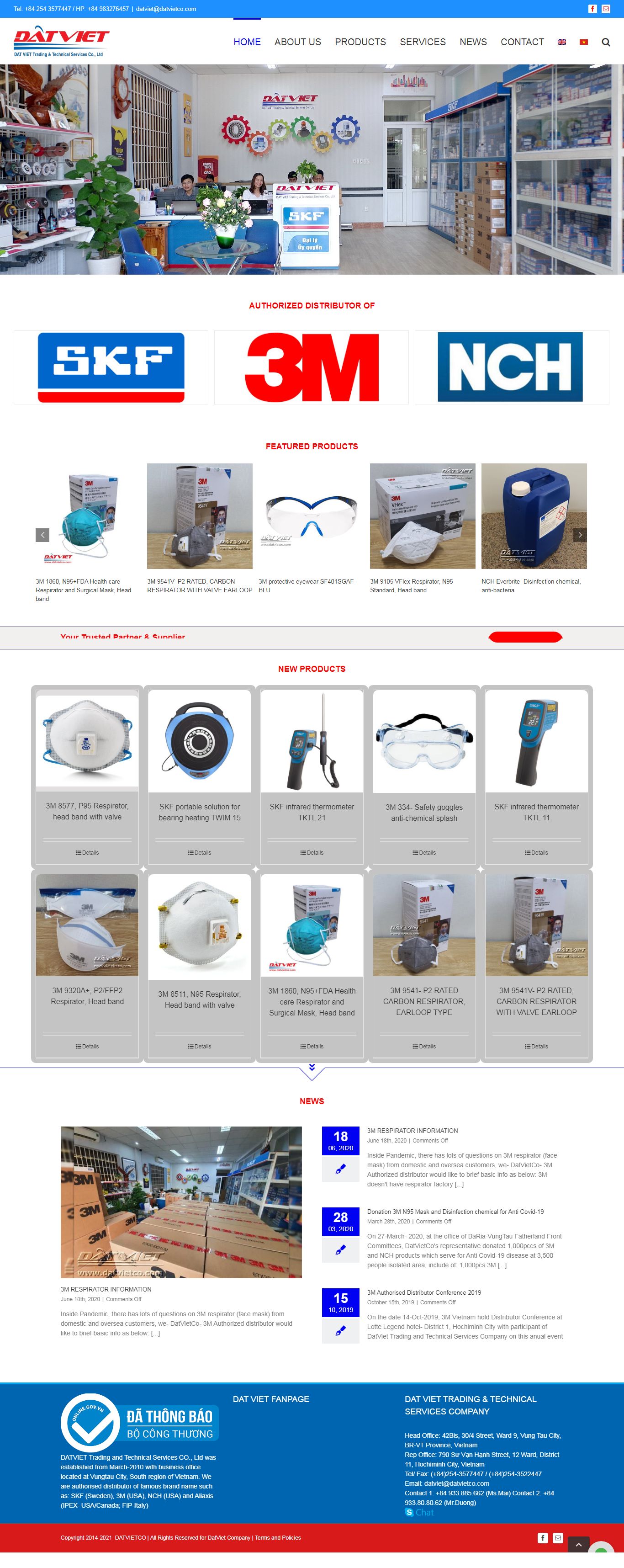 Thiết kế Website web bán mặt nạ phòng độc - wwwdatvietcocom