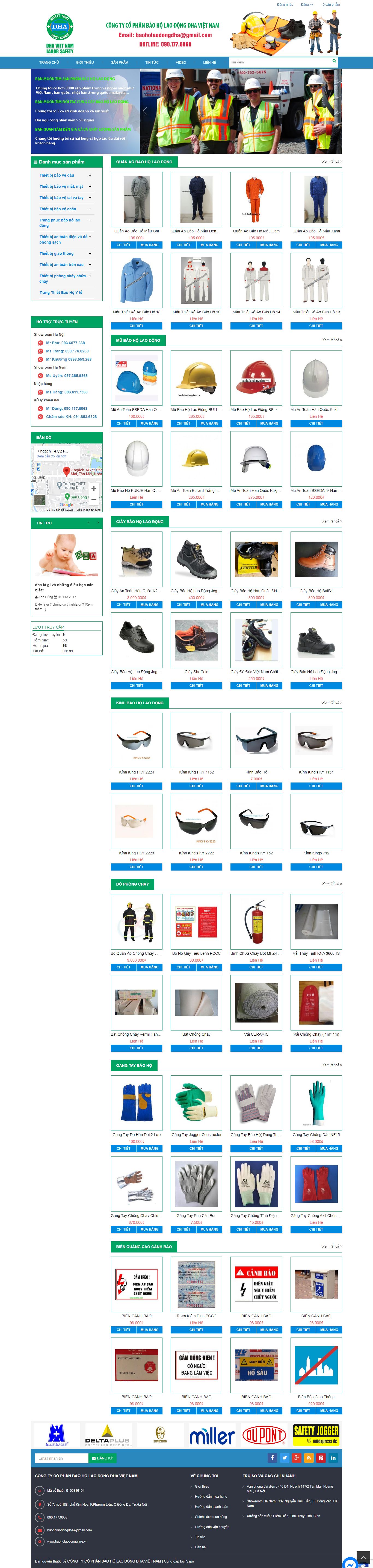 Thiết kế Website web bán mặt nạ phòng độc - baoholaodonggiarevn