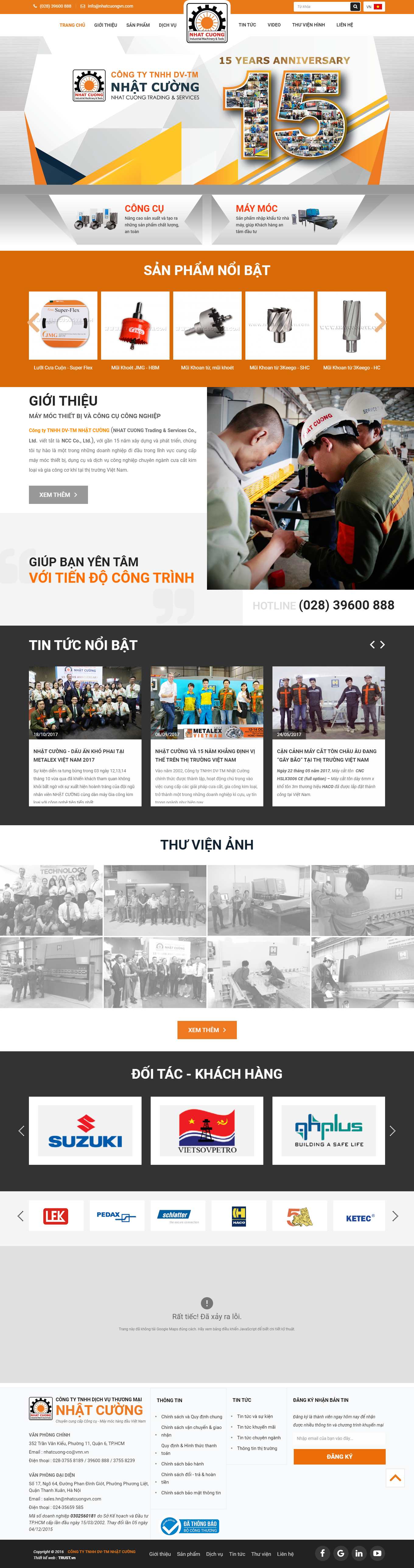 Thiết kế Website web bán lưỡi cưa - nhatcuongvncom