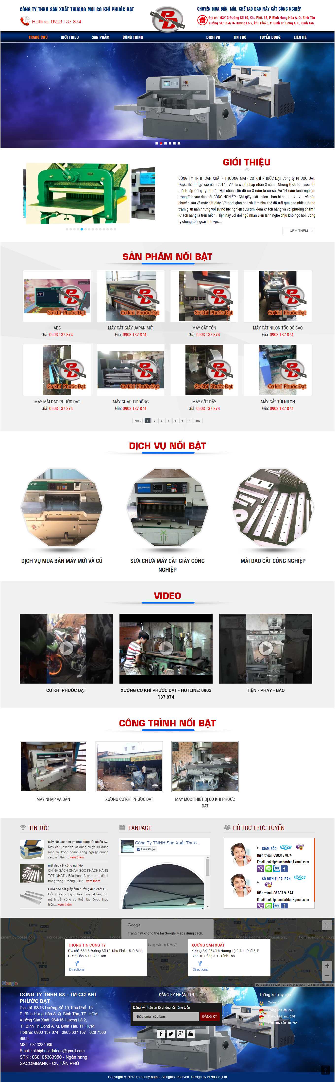 Thiết kế Website web bán máy cắt - maycatgiaycongnghiepcom