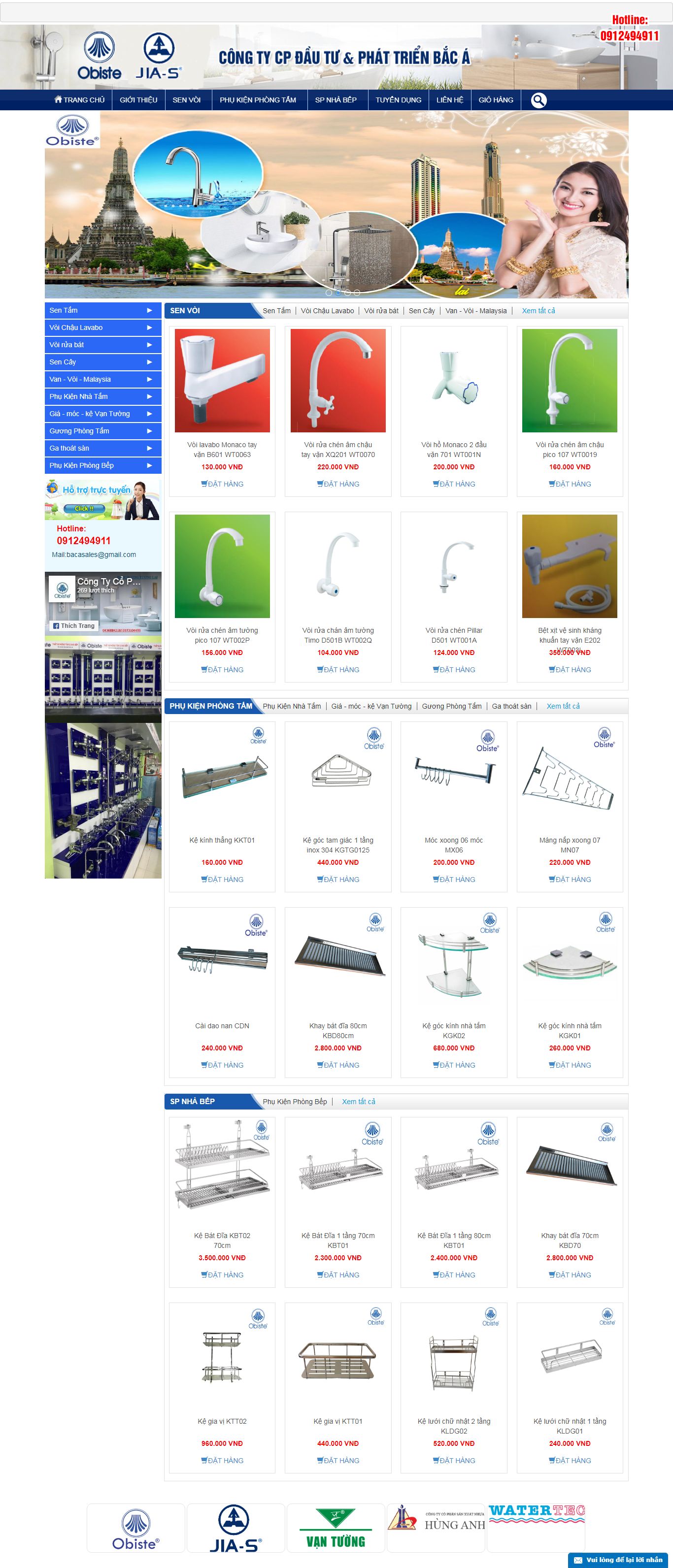 Thiết kế Website web bán gương - wwwobistevn