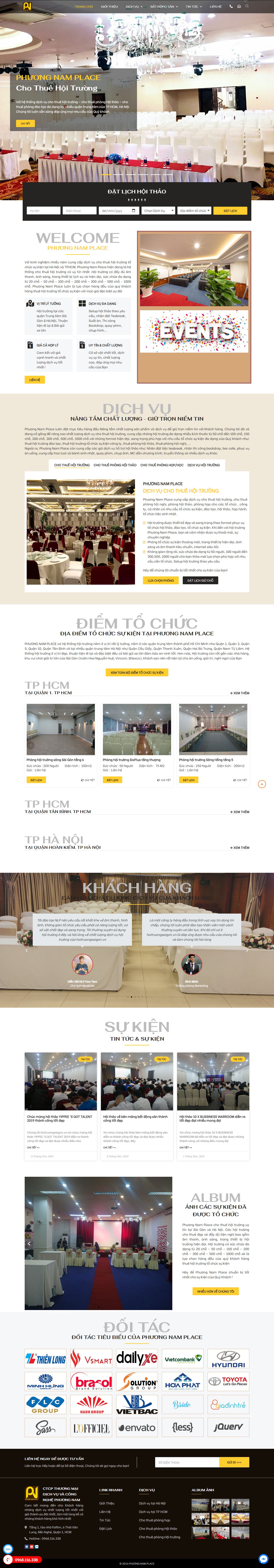 Thiết kế Website web cho thuê nhựa sự kiện - hoitruongsaigonvn