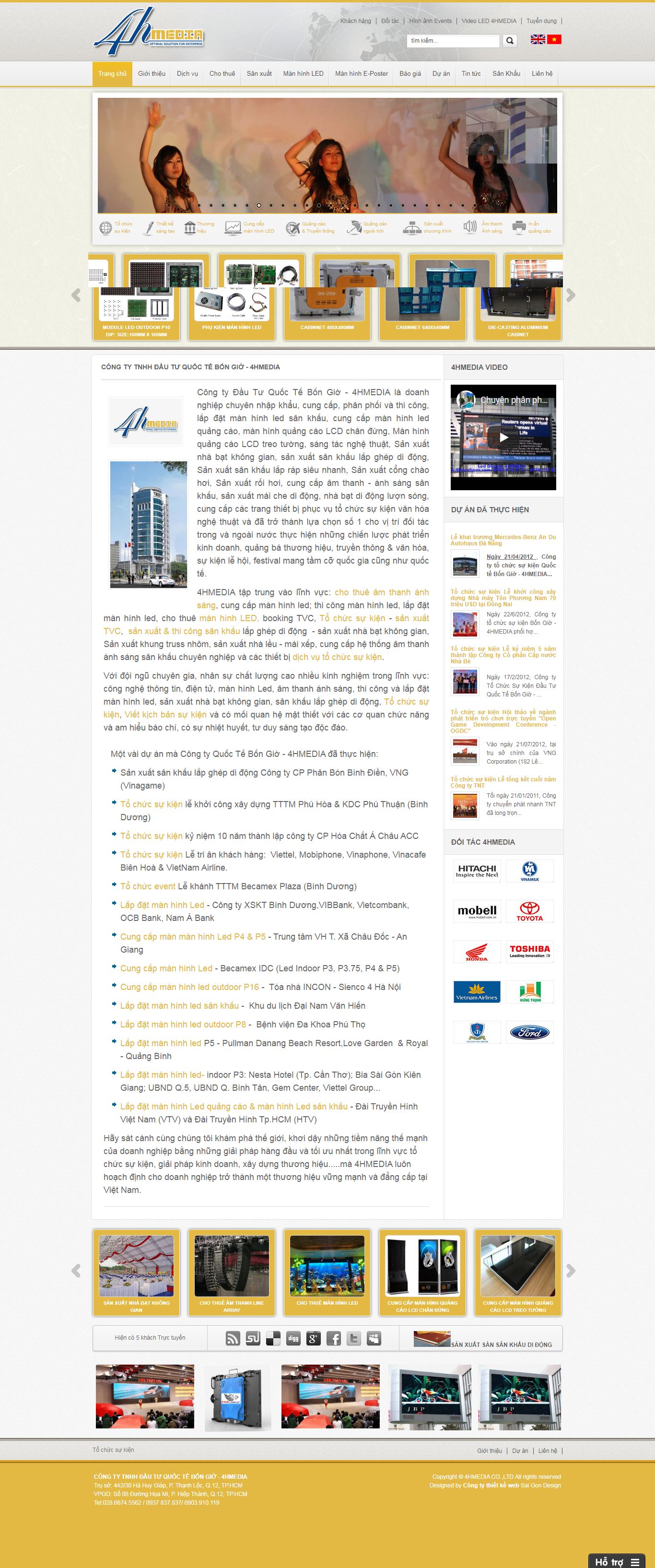 Thiết kế Website web cho thuê nhựa sự kiện - www4hmediavncom