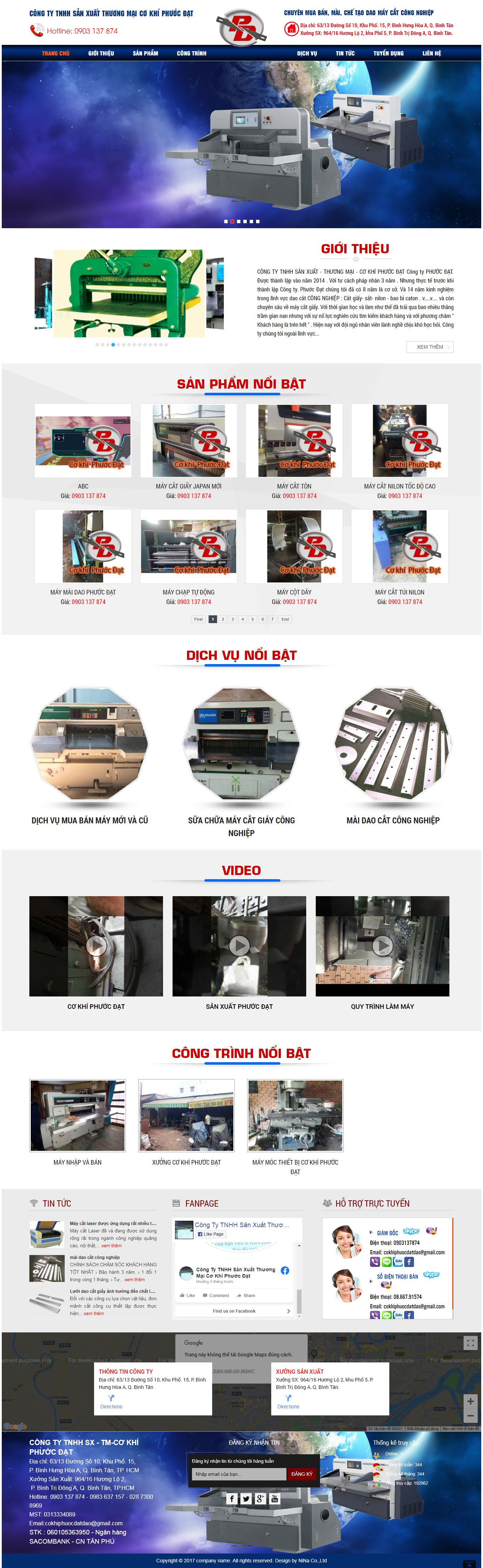 Thiết kế Website web bán dụng cụ cầm tay - maycatgiaycongnghiepcom