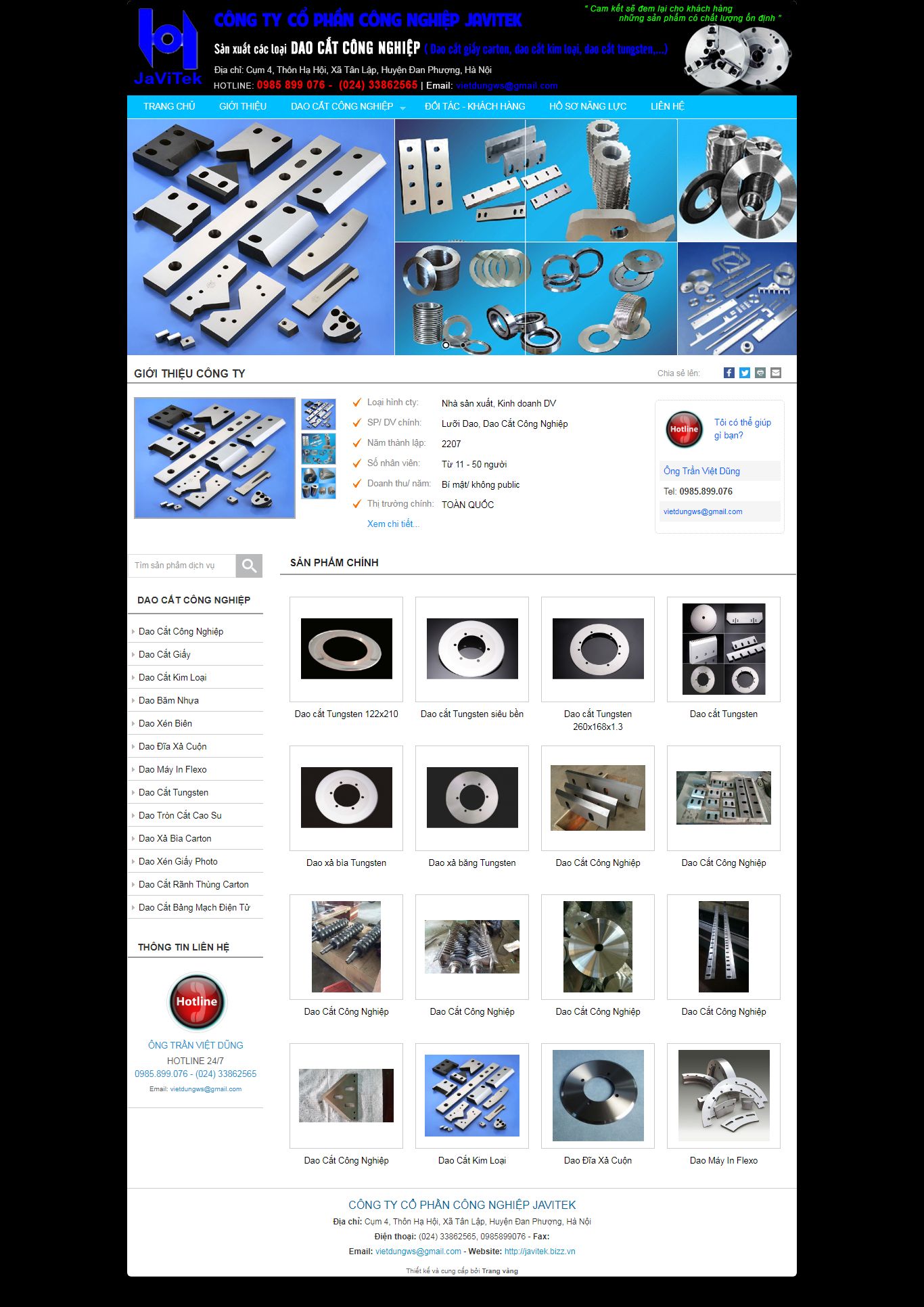 Thiết kế Website web bán dụng cụ cầm tay - javitekbizzvn