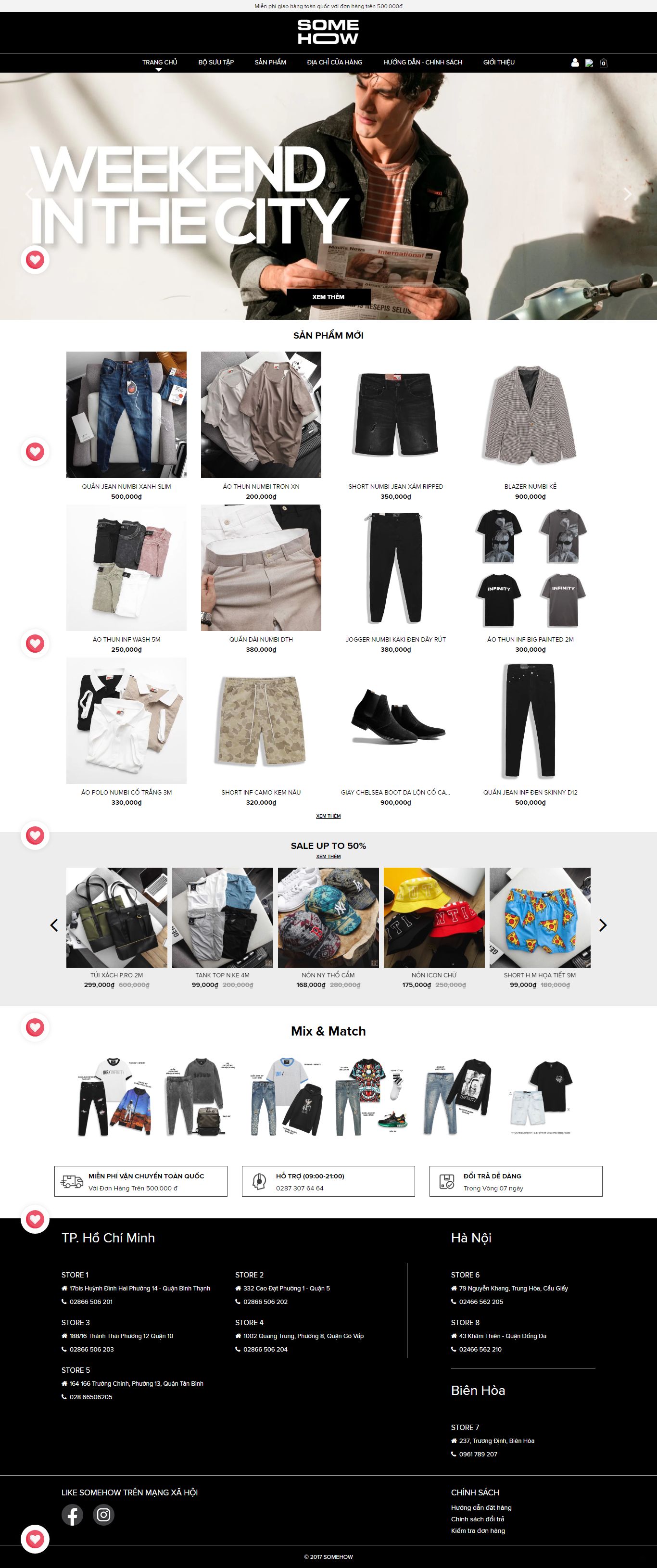 Thiết kế Website web bán áo khoác - somehowvn