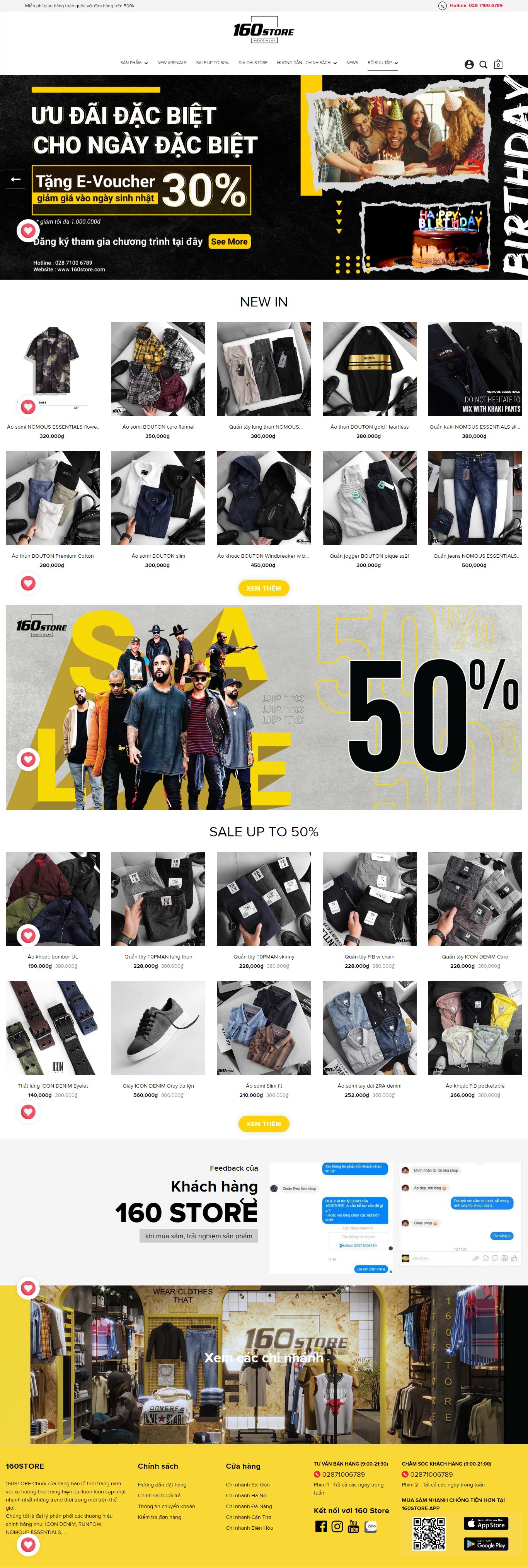 Thiết kế Website web bán áo khoác - www160storecom