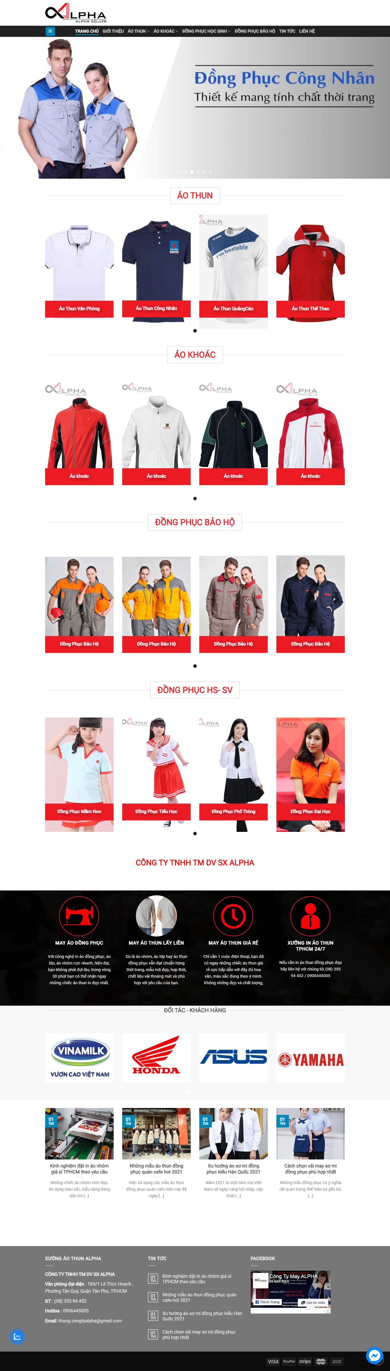 Thiết kế Website web bán áo gió - mayalphacom