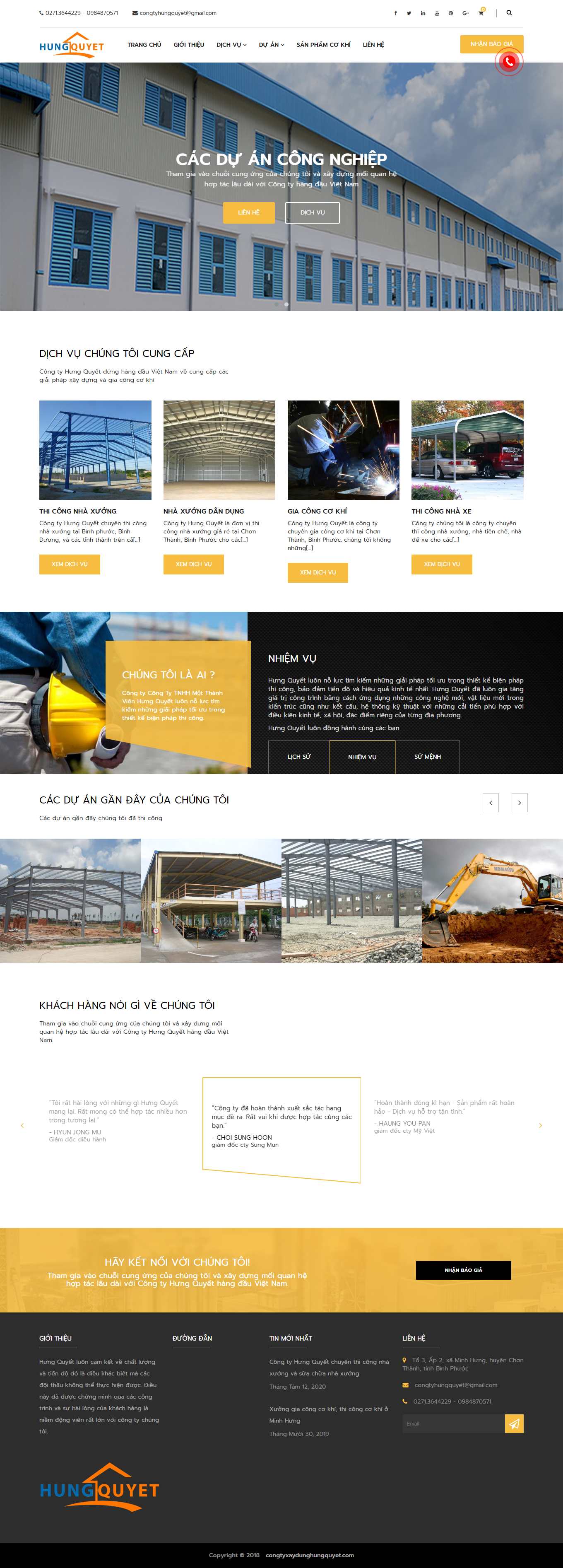 [hoanglam] Thiết kế Website web bán bồn chứa công nghiệp - hungquyetcom