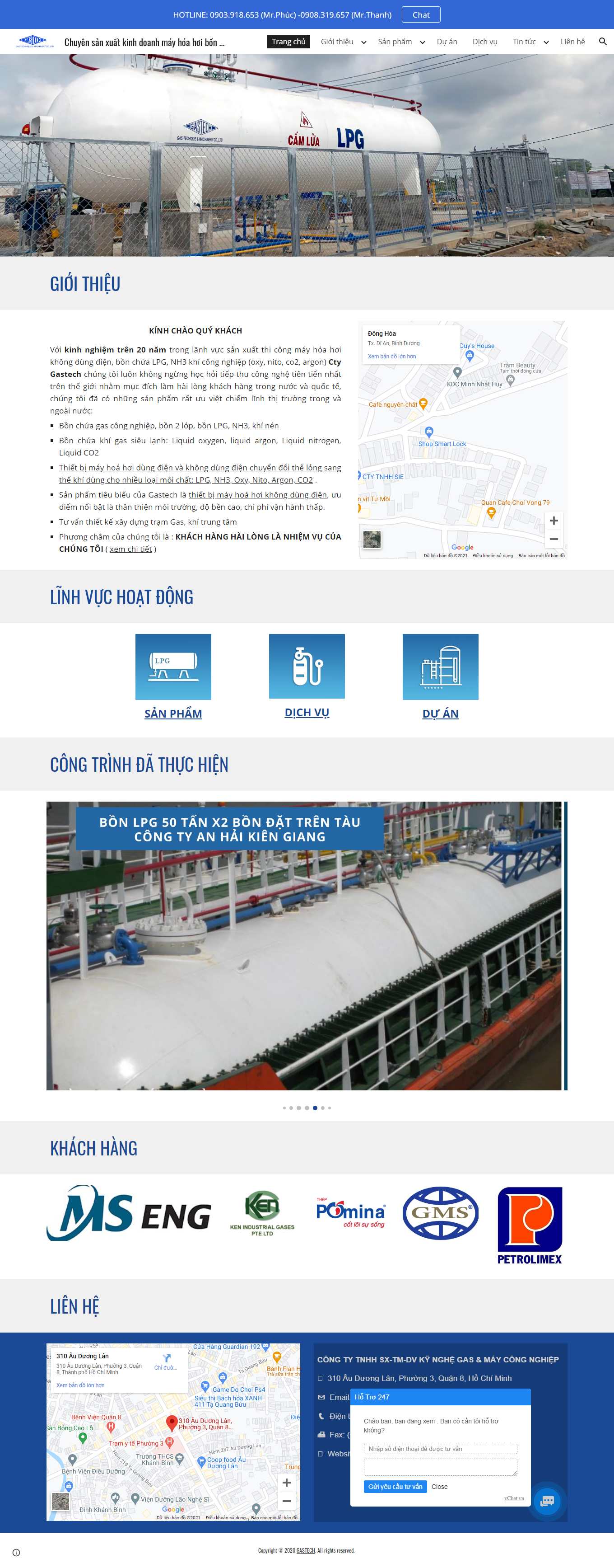 [hoanglam] Thiết kế Website web bán bồn chứa công nghiệp - wwwgastechcomvn