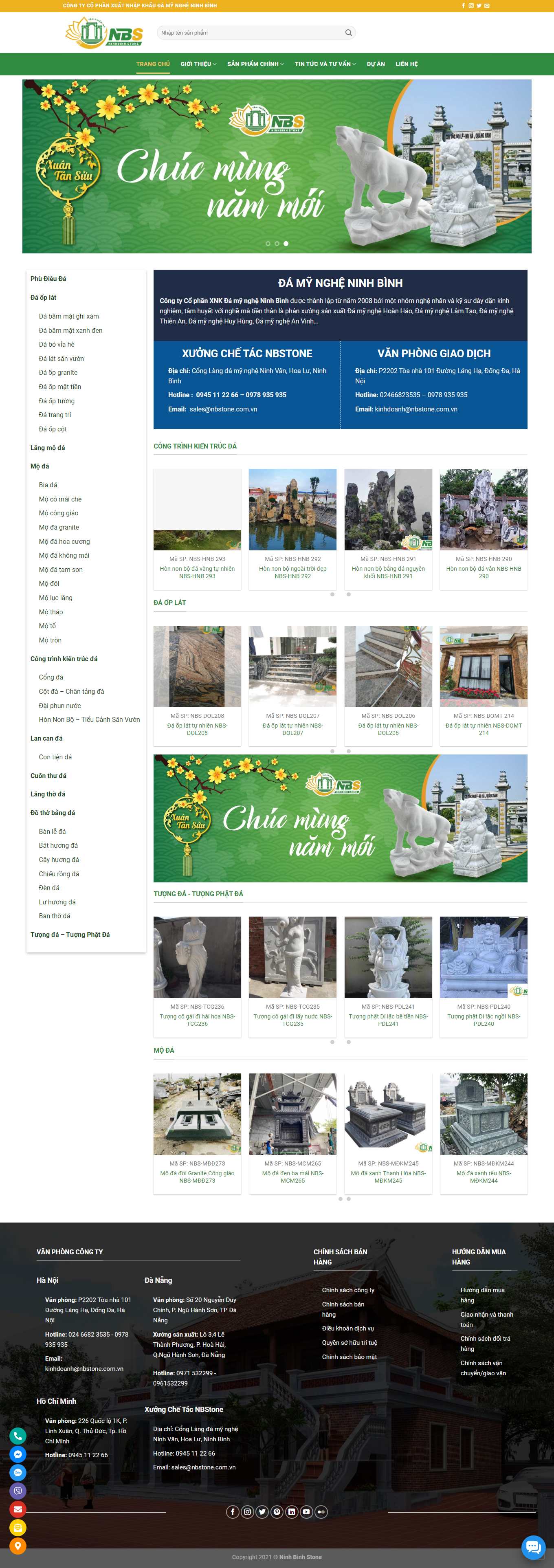 Thiết kế Website web bàn ghế đá - ninhbinhstonecomvn