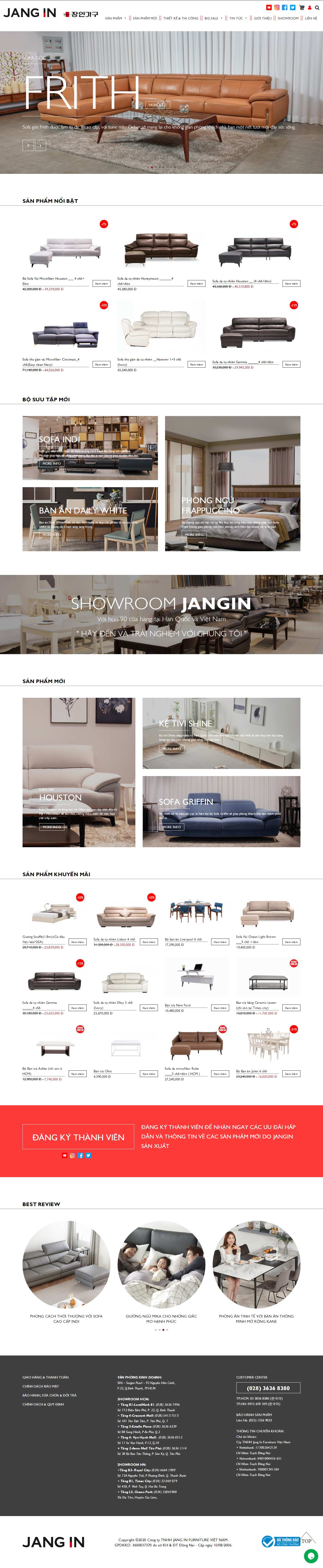 Thiết kế Website web bán ghế da - janginvn