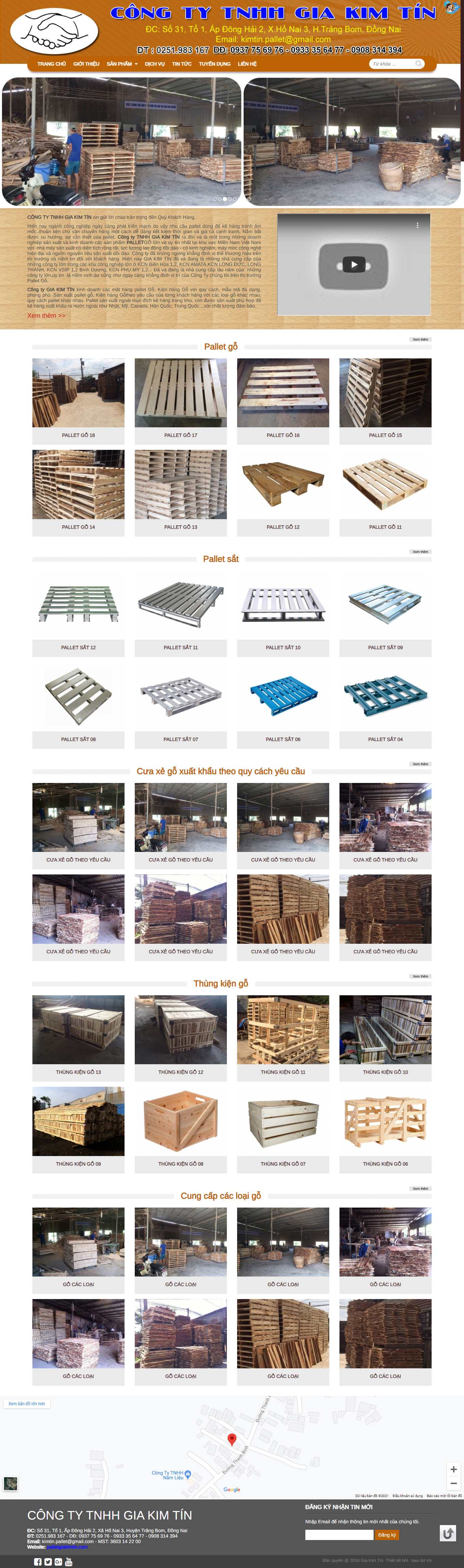 Thiết kế Website web bán pallet gỗ - palletgiakimtincom