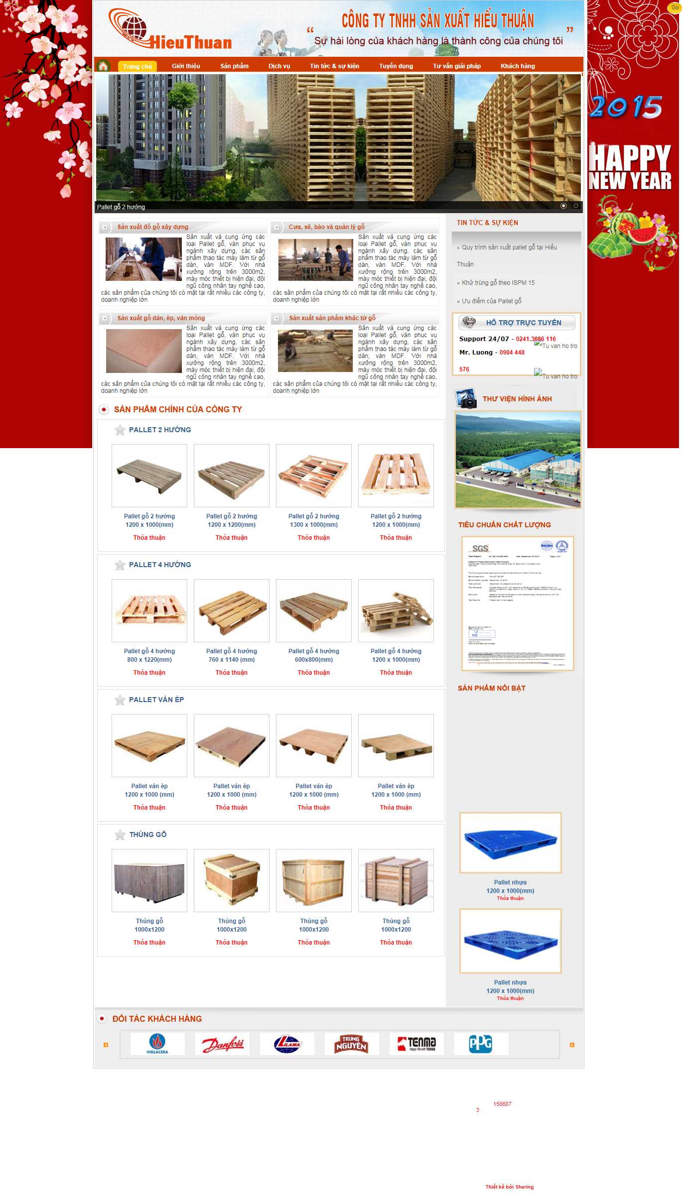 Thiết kế Website web bán pallet sắt - hieuthuanpalletcomvn