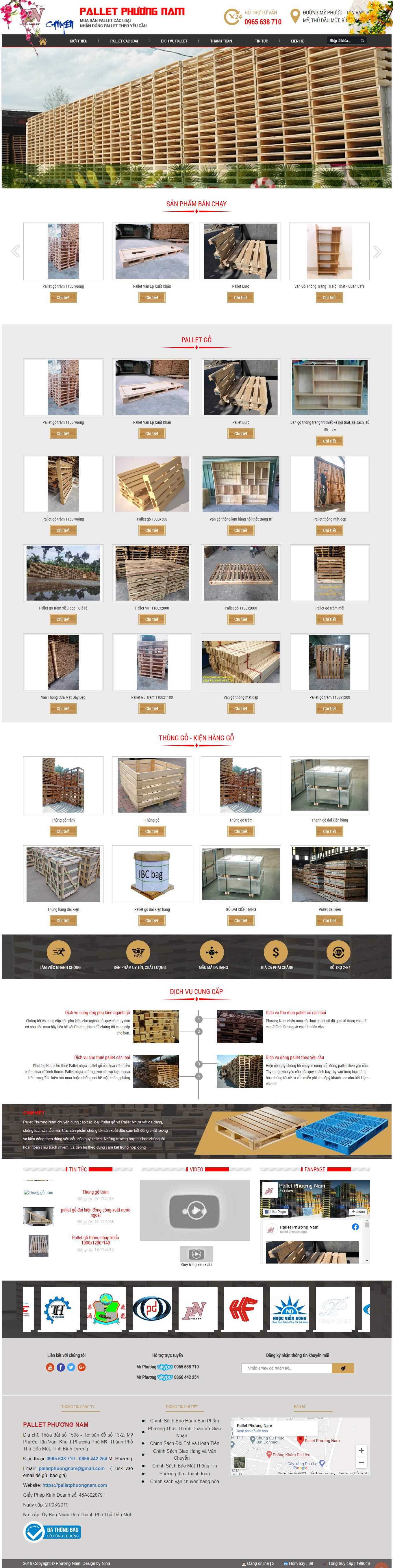Thiết kế Website web bán pallet sắt - palletphuongnamcom