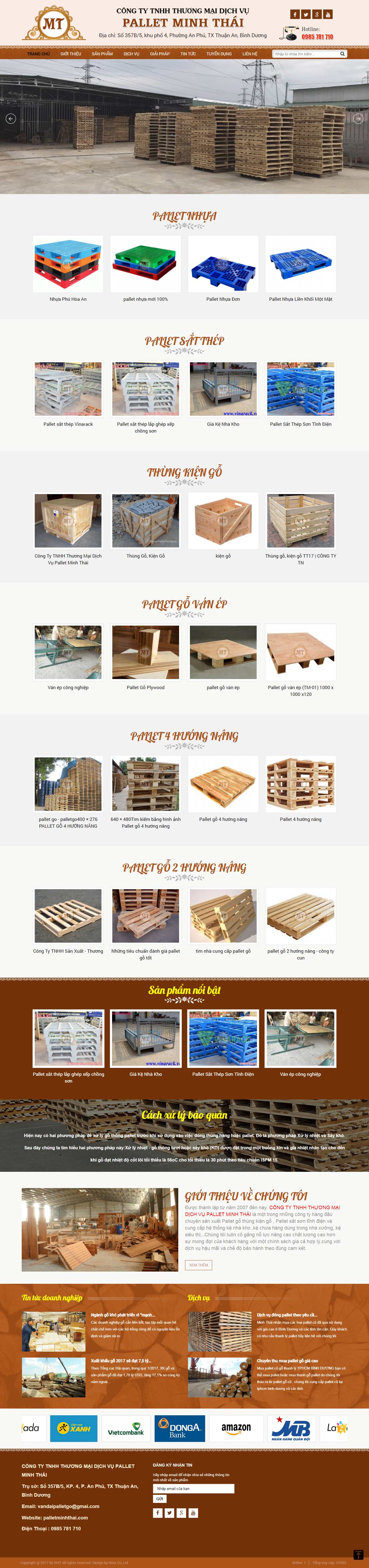 Thiết kế Website web bán pallet sắt - palletminhthaicom