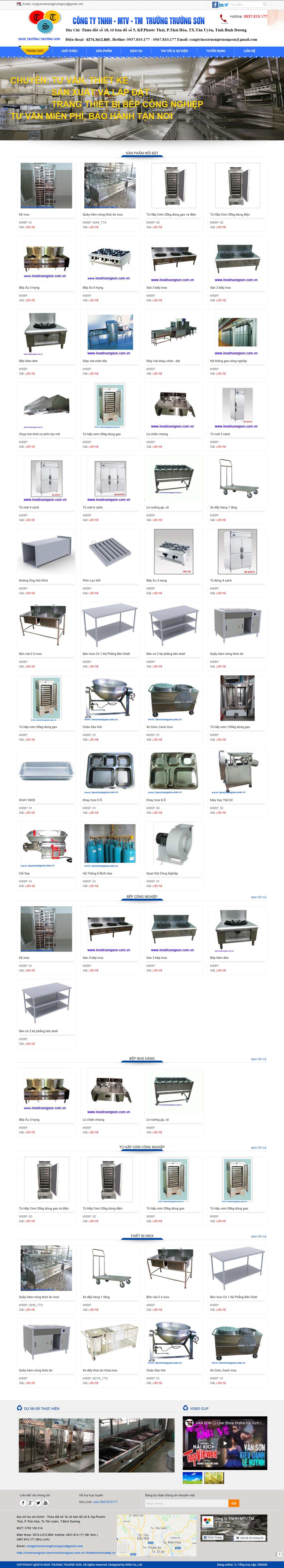 Thiết kế Website web nội thất inox - inoxtruongsoncom