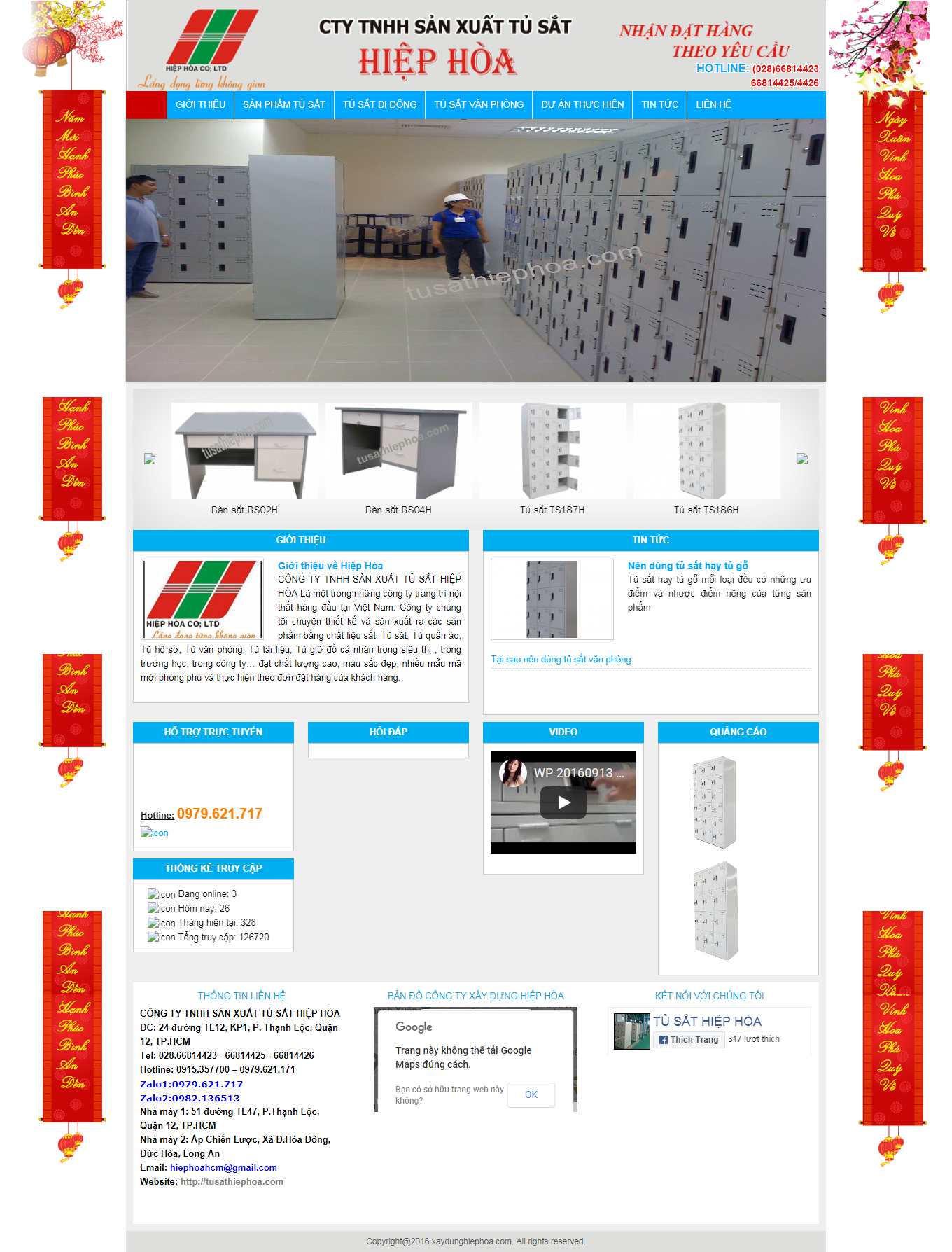 Thiết kế Website web bán tủ sắt, tủ locker - tusathiephoacom