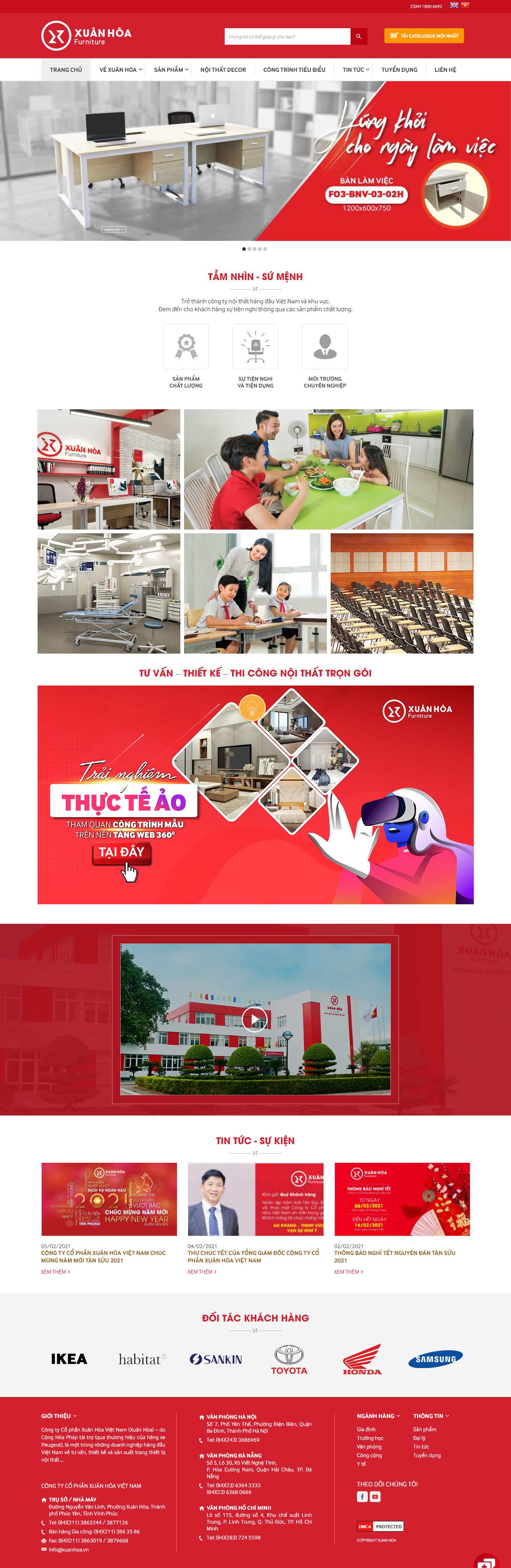 Thiết kế Website web bán tủ sắt, tủ locker - wwwxuanhoavn
