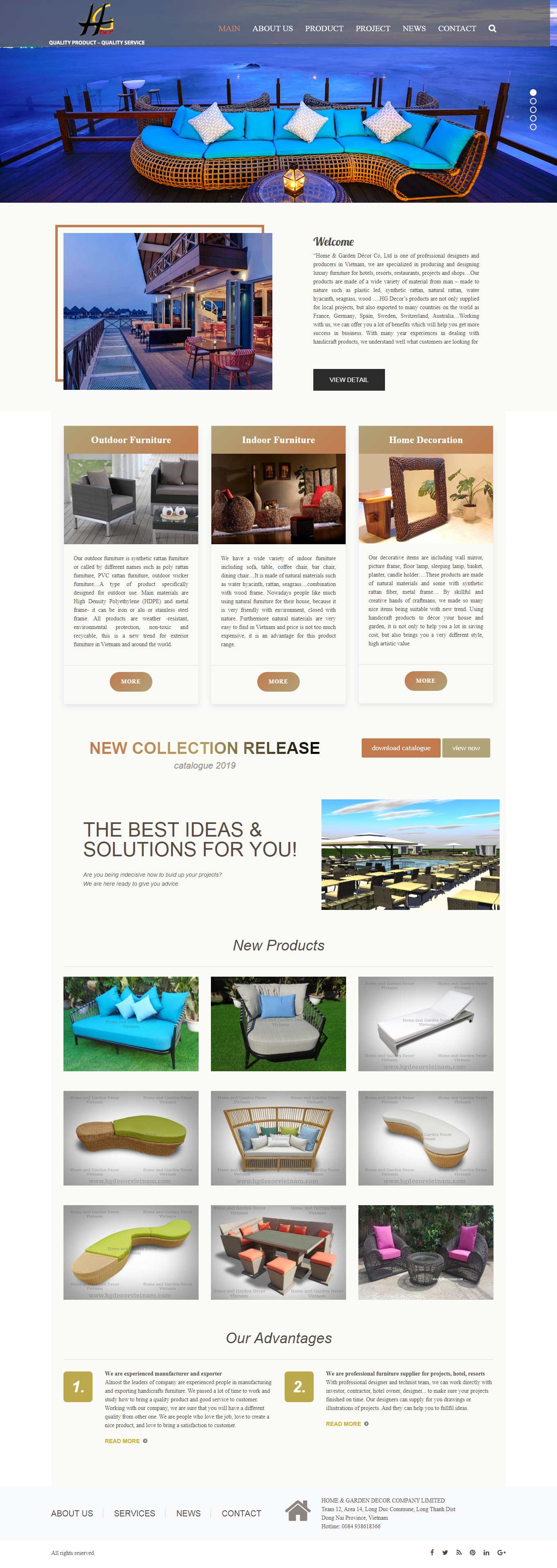 Thiết kế Website web bàn ghế mây tre - hgdecorvietnamcom