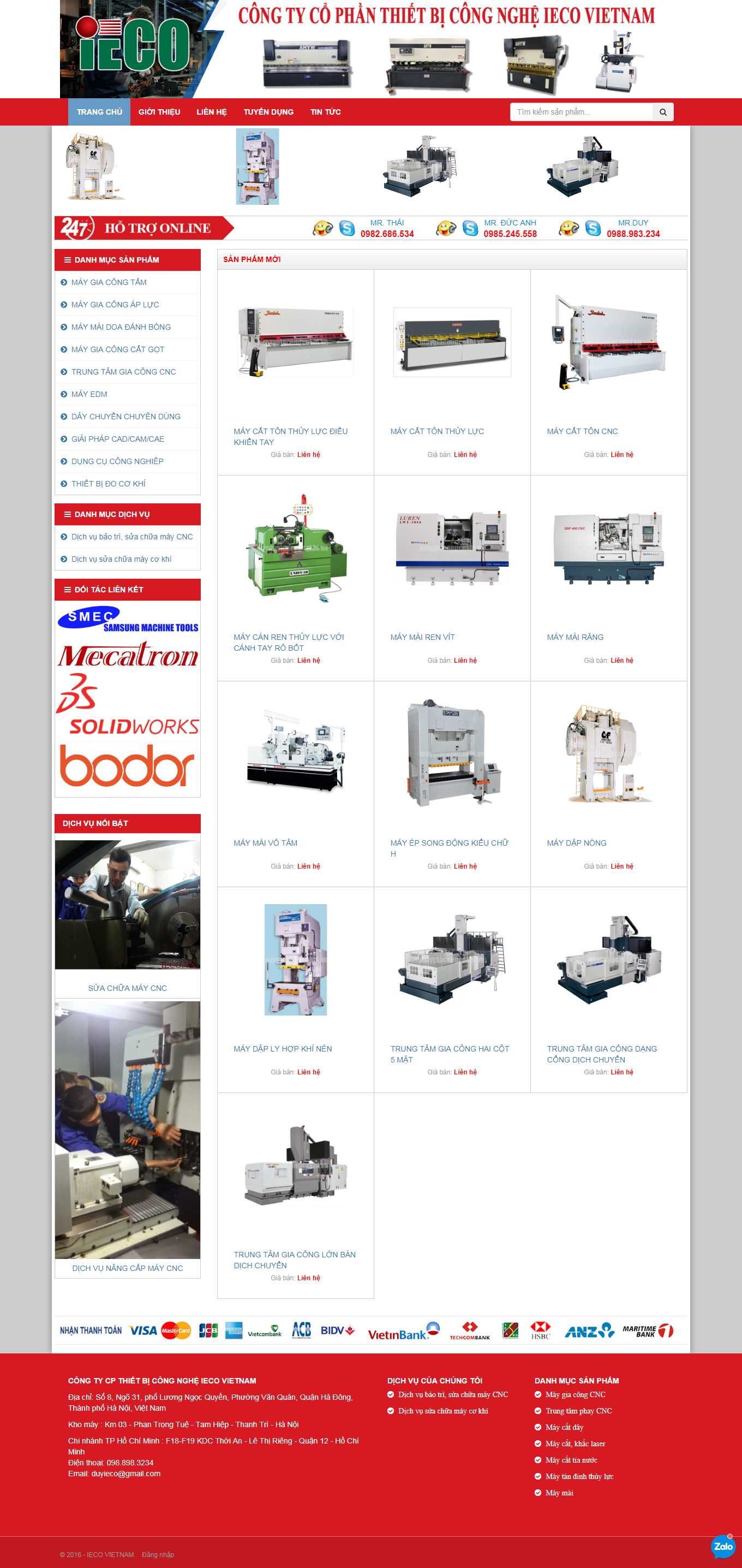 [huuloccnc] Thiết kế Website web bán máy đột dập kim loại - maygiacongcokhivn