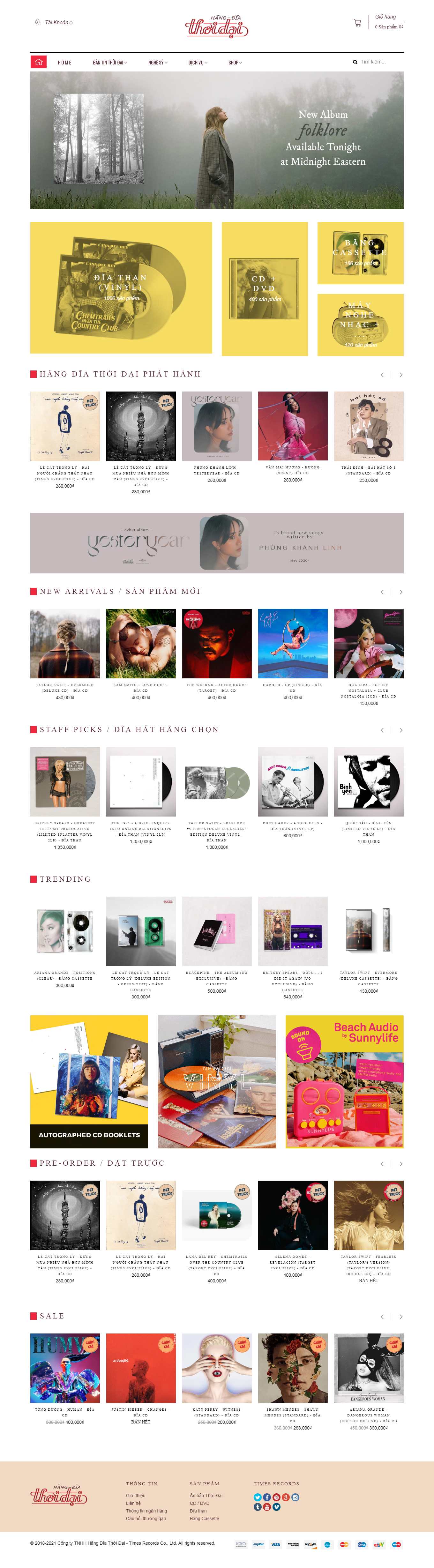 Thiết kế Website web bán băng đĩa - storehangdiathoidaicom