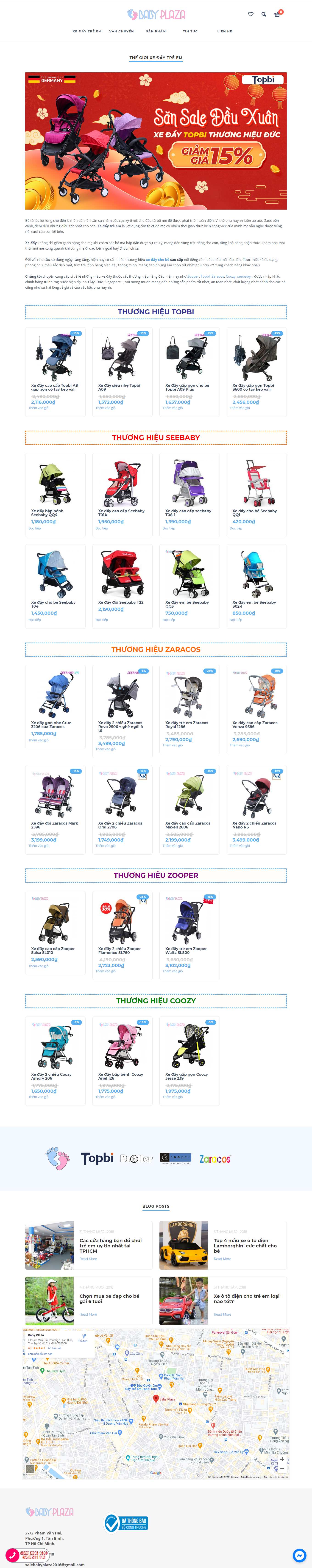 Thiết kế Website web bán xe đẩy - seebabyvn