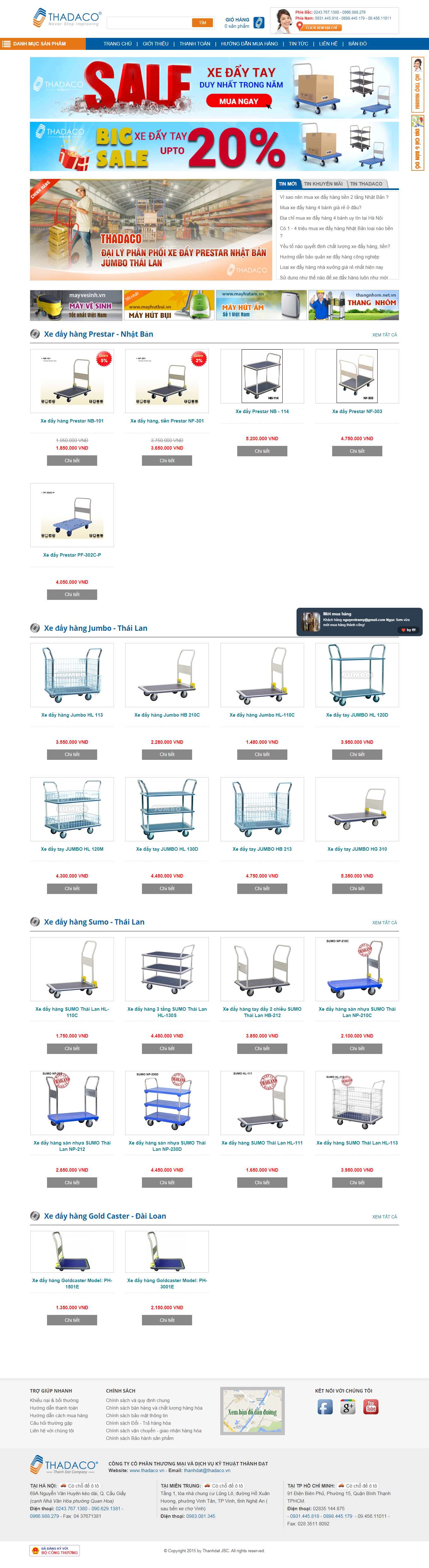 Thiết kế Website web bán xe đẩy - wwwxedayvn