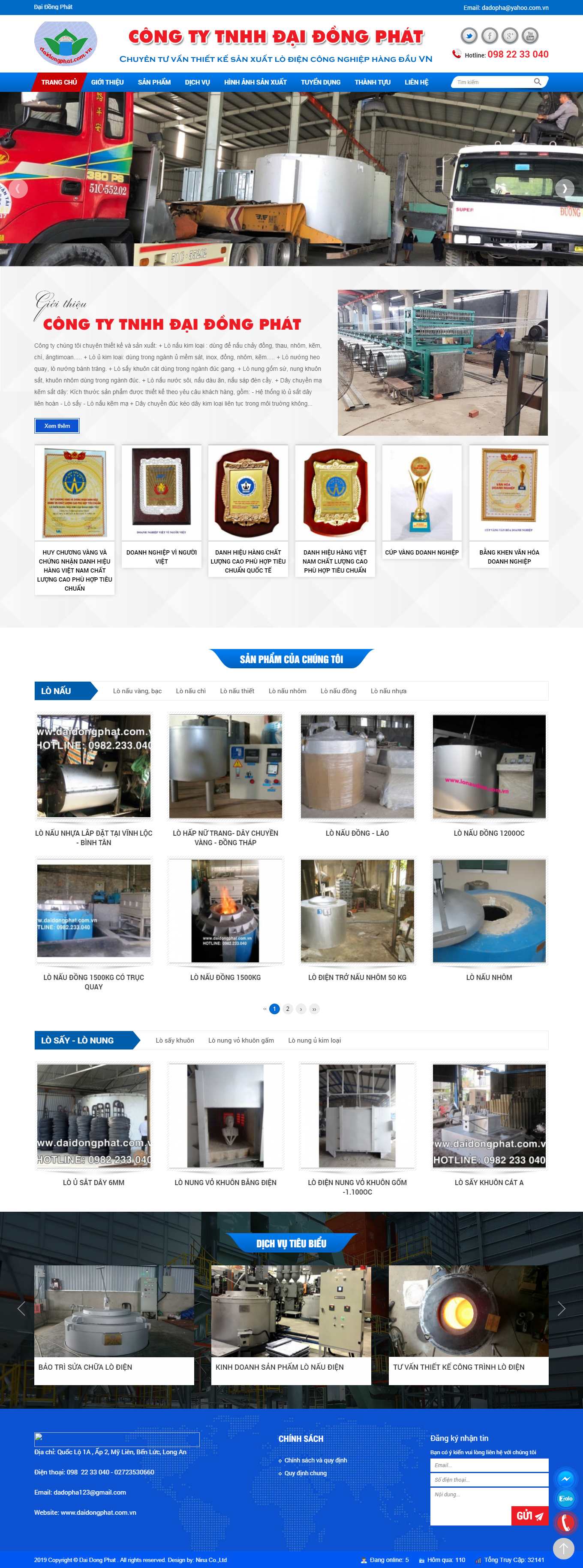 Thiết kế Website web bán lò nung công nghiệp - wwwdaidongphatcomvn
